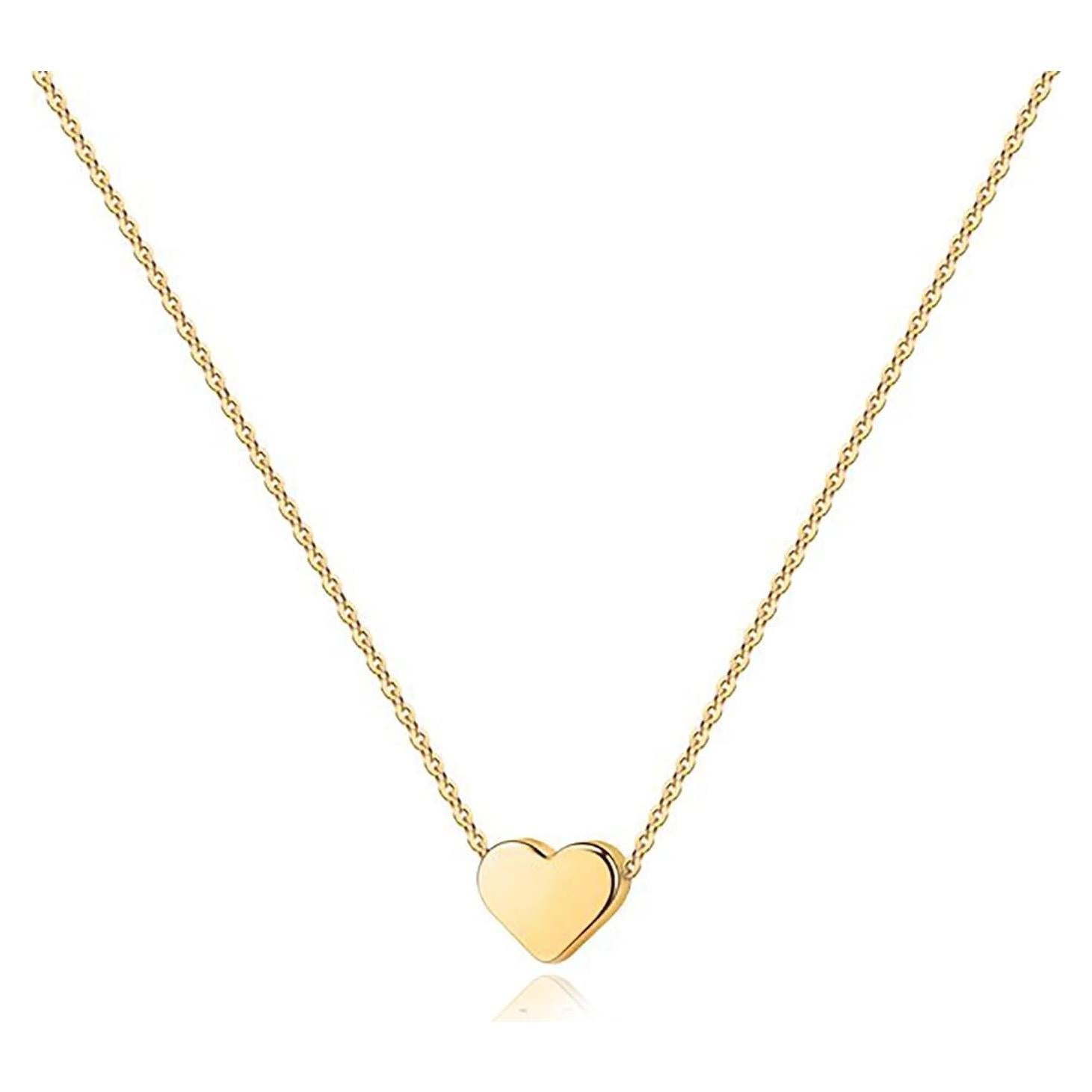 Collar de Corazón de Zirconia Cubica PAVOI 18" Oro 14K