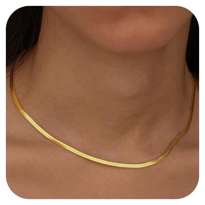 Collar de Cadena de Serpiente CHESKY Oro 14K 35.56 cm Dainty