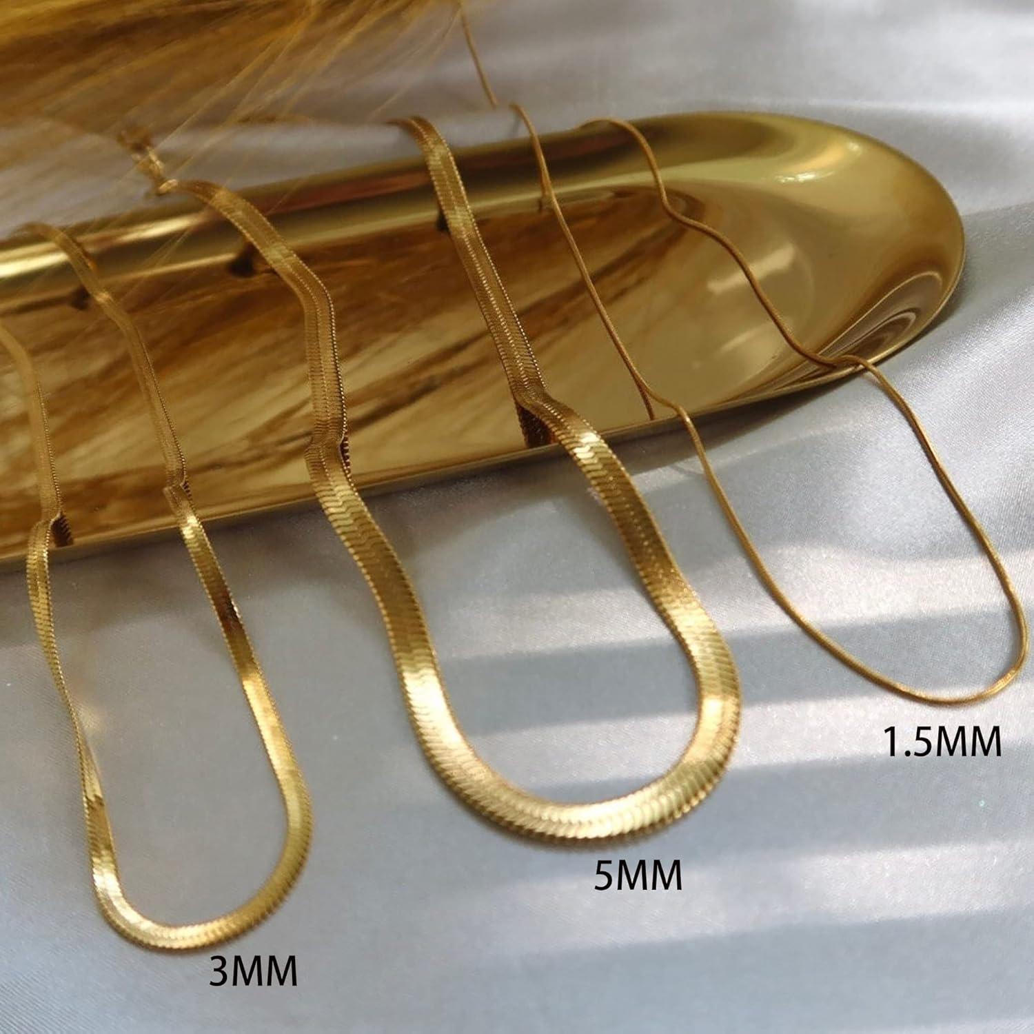 Collar de Cadena de Serpiente CHESKY Oro 14K 35.56 cm Dainty