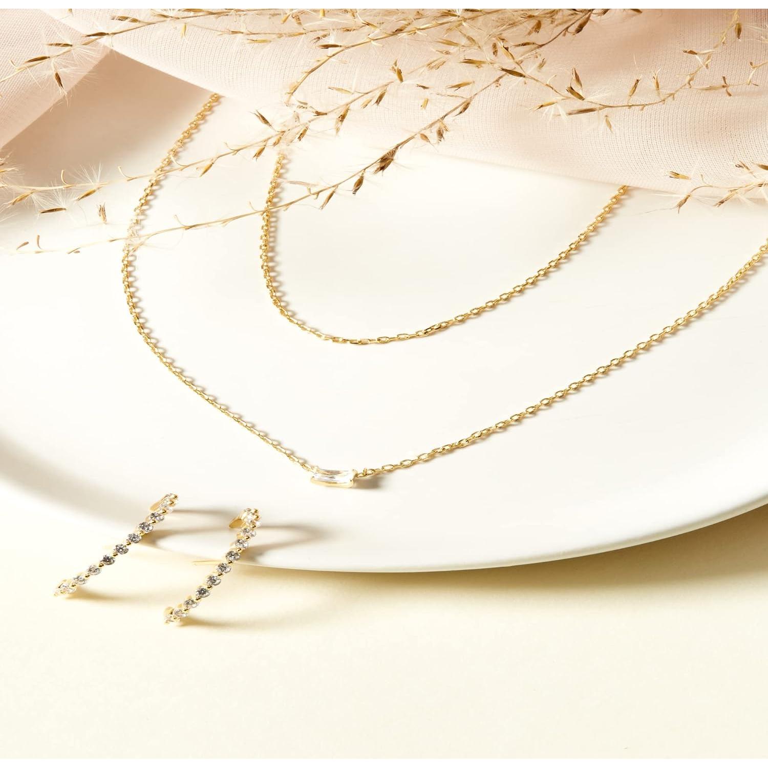 Collar Doble Capa Baño de Oro 14K PAVOI Minimalista