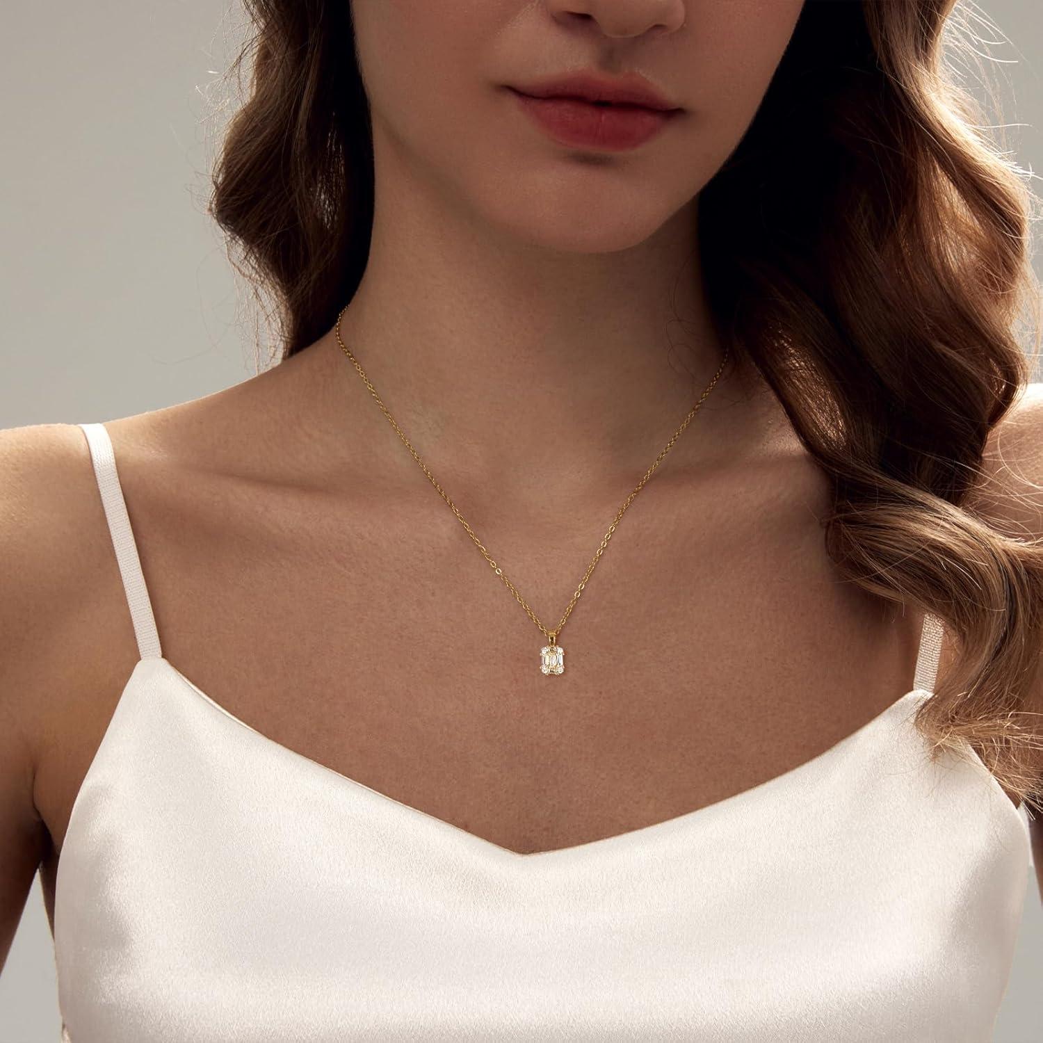 Collar Choker de Oro 14k con Diamante Luxval 40.64 cm