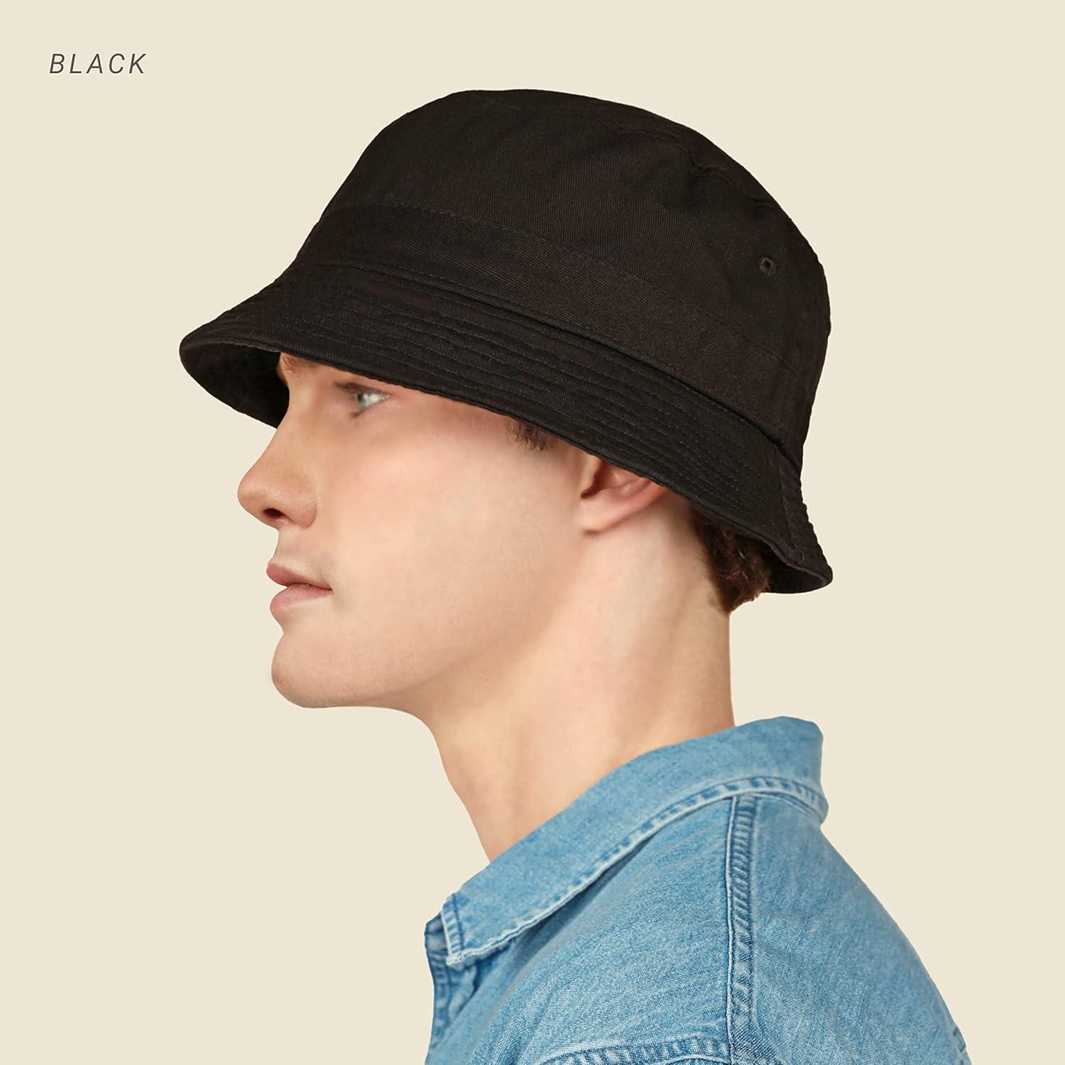 Sombrero de Cubo de Algodón ChoKoLids Negro UPF 50+