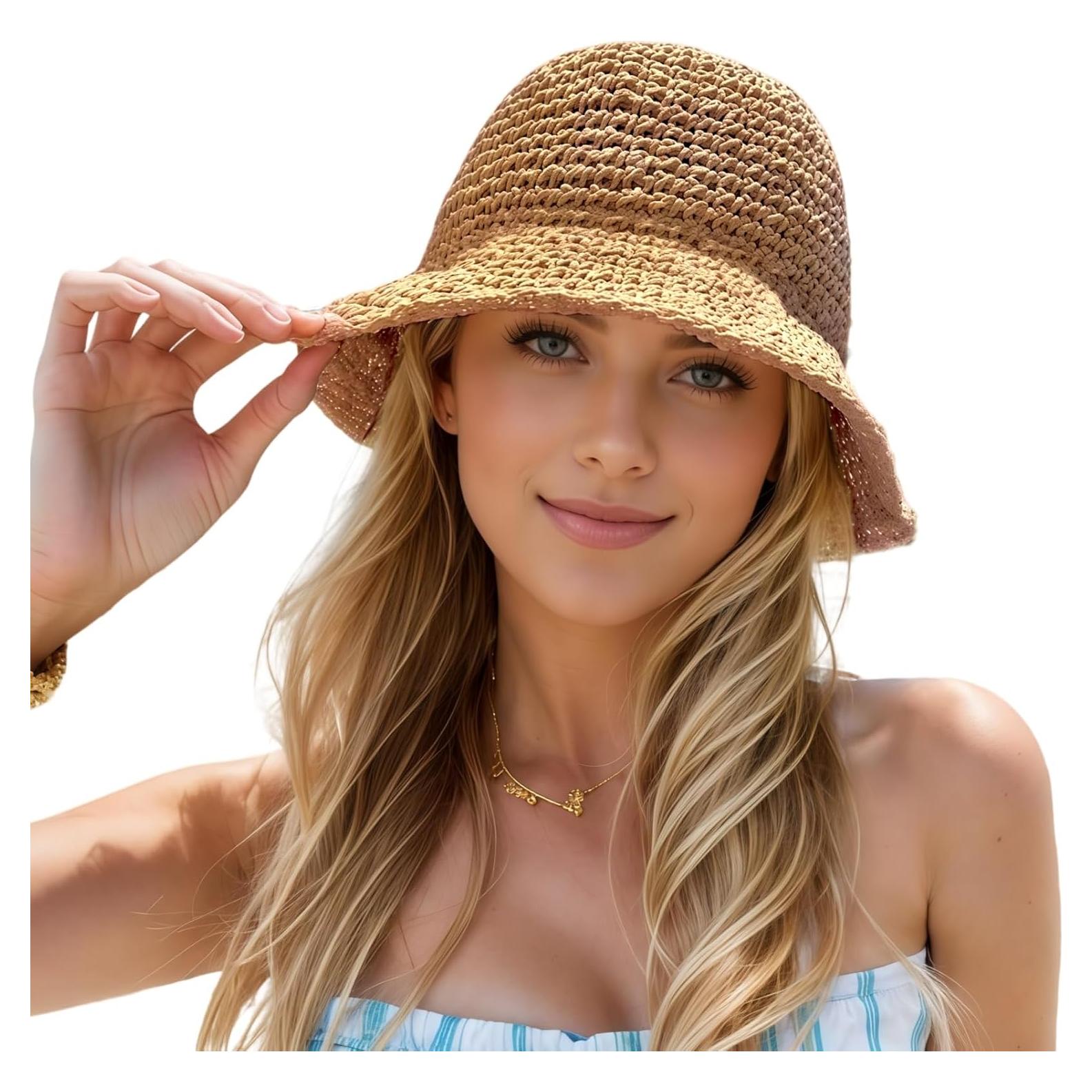 Sombrero de Paja Plegable para Mujeres Askljeby 56-58 cm