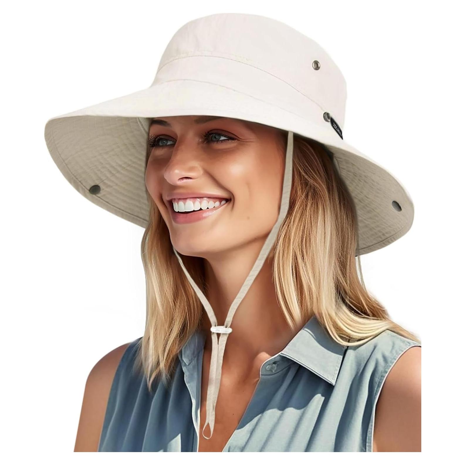 Sombrero de sol FURTALK para mujer UPF 50+ con coleta