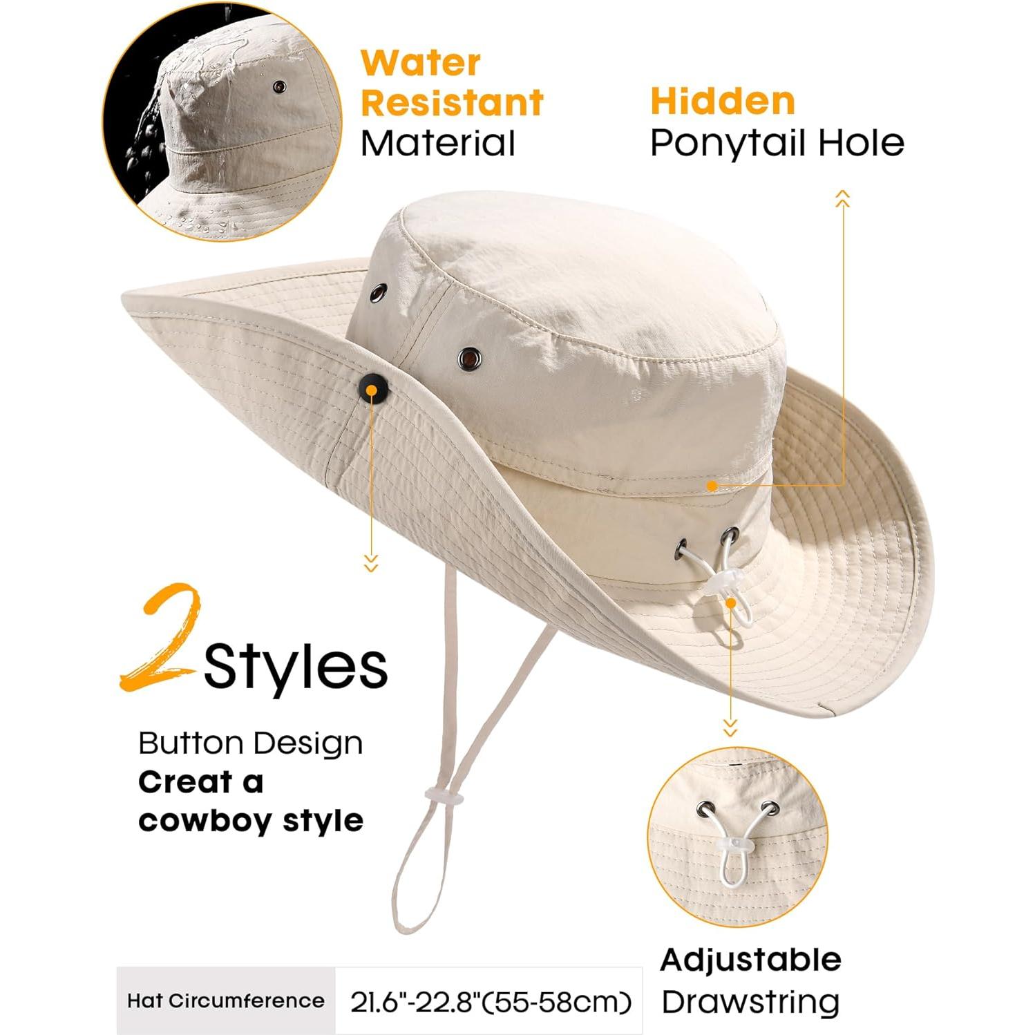 Sombrero de sol FURTALK para mujer UPF 50+ con coleta