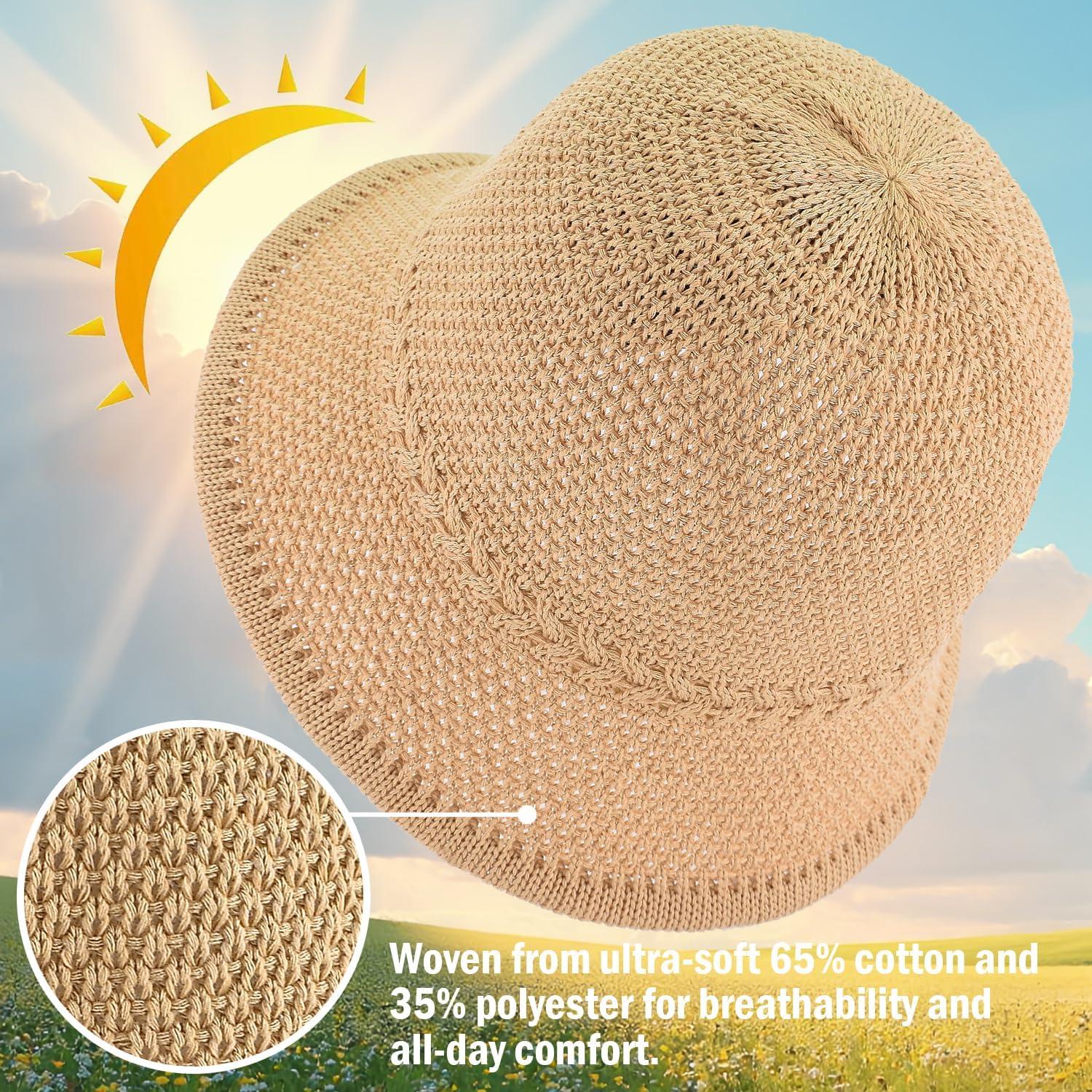 Sombrero de Cubo de Ganchillo EINSKEY para Mujeres - Paja Falsa UV