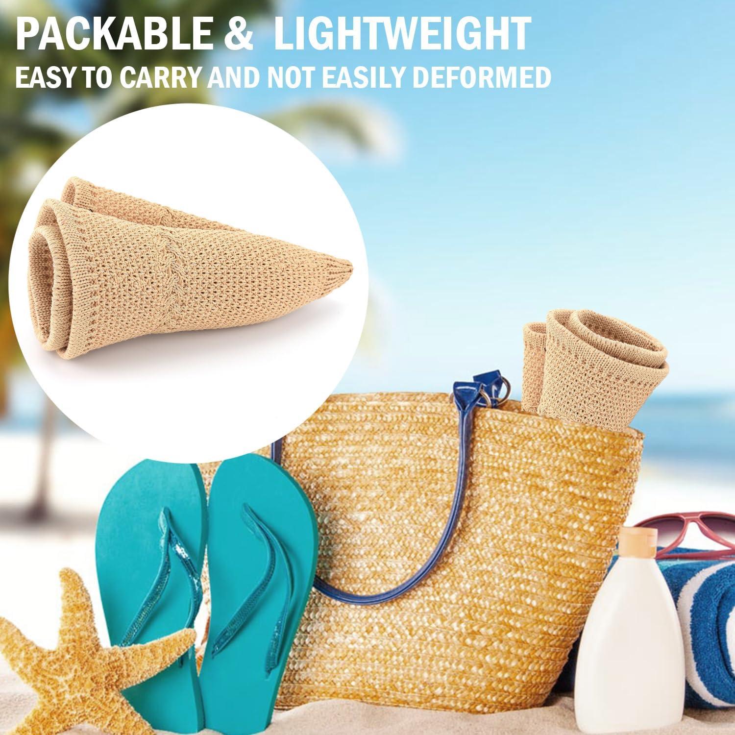 Sombrero de Cubo de Ganchillo EINSKEY para Mujeres - Paja Falsa UV