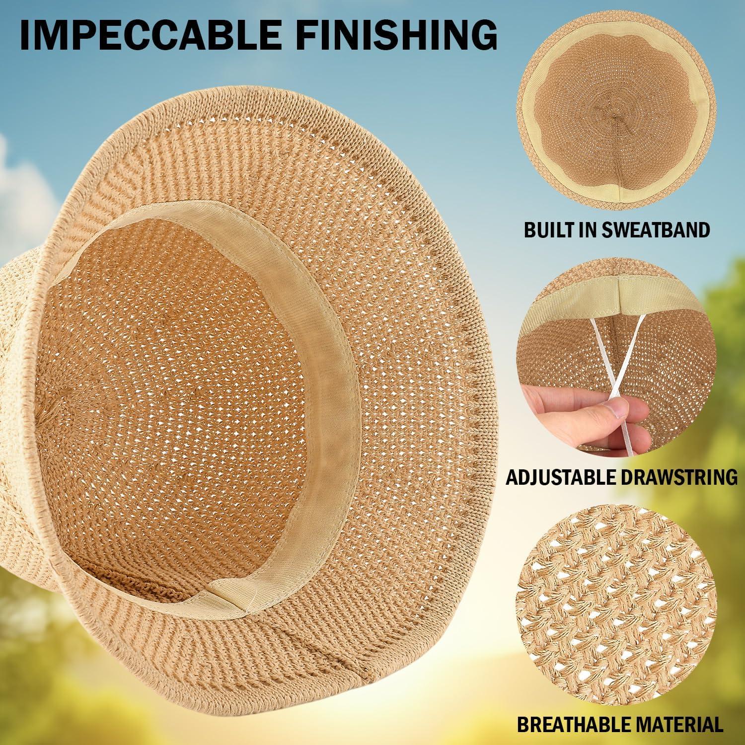 Sombrero de Cubo de Ganchillo EINSKEY para Mujeres - Paja Falsa UV