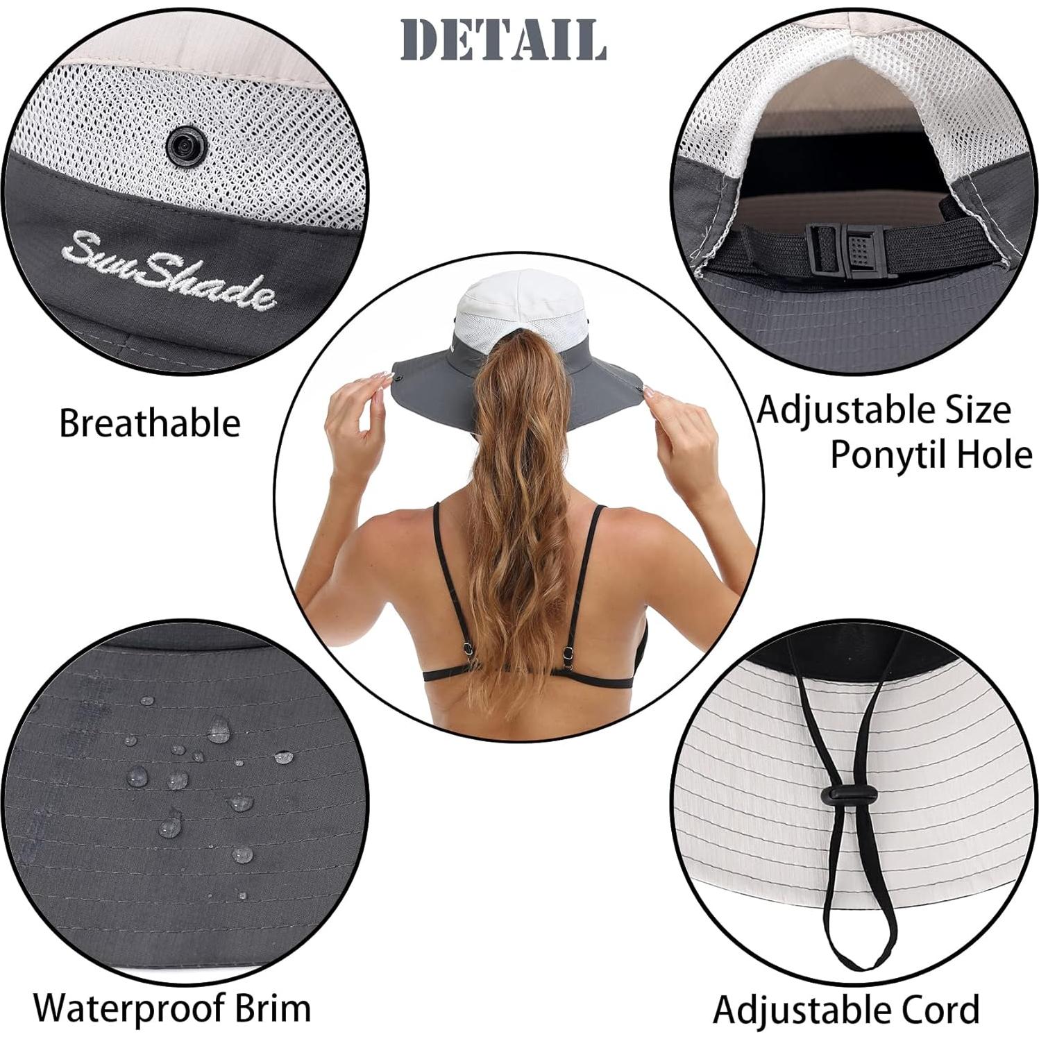Sombrero de Sol Plegable AEFSHAN para Mujeres - Protección UV 50+