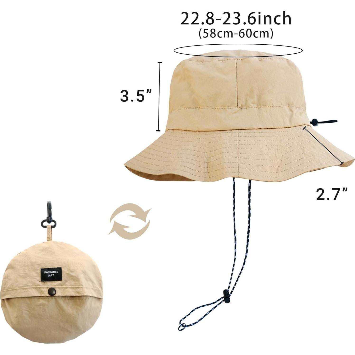 Sombrero de Cubo Impermeable PFFY Unisex Ajustable 58-60cm