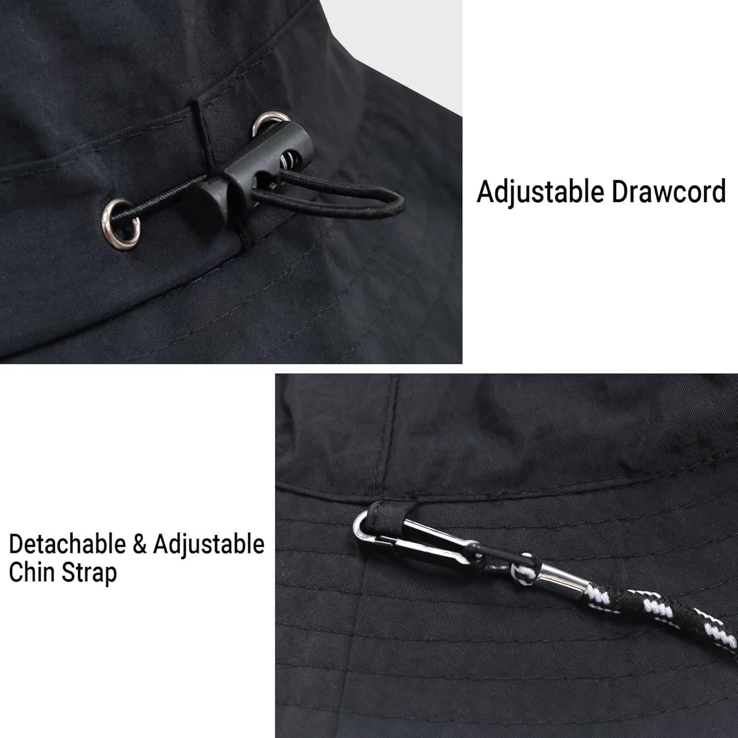 Sombrero de Cubo Impermeable y Secado Rápido Unisex - Negro