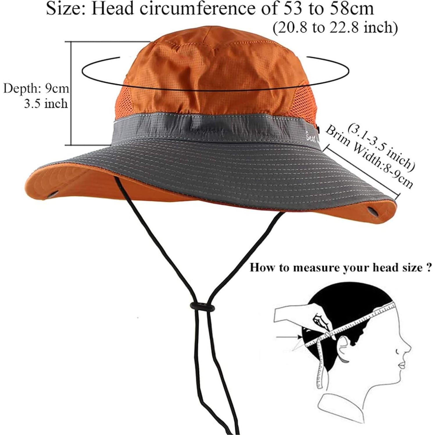 Sombrero de sol ZOORON para mujer con coleta y protección UV