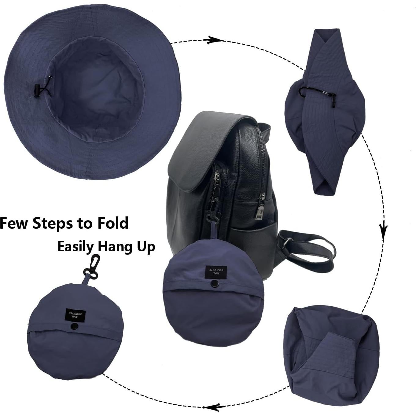 Sombrero de Lluvia Impermeable Woogwin Plegable UV 53-58 cm