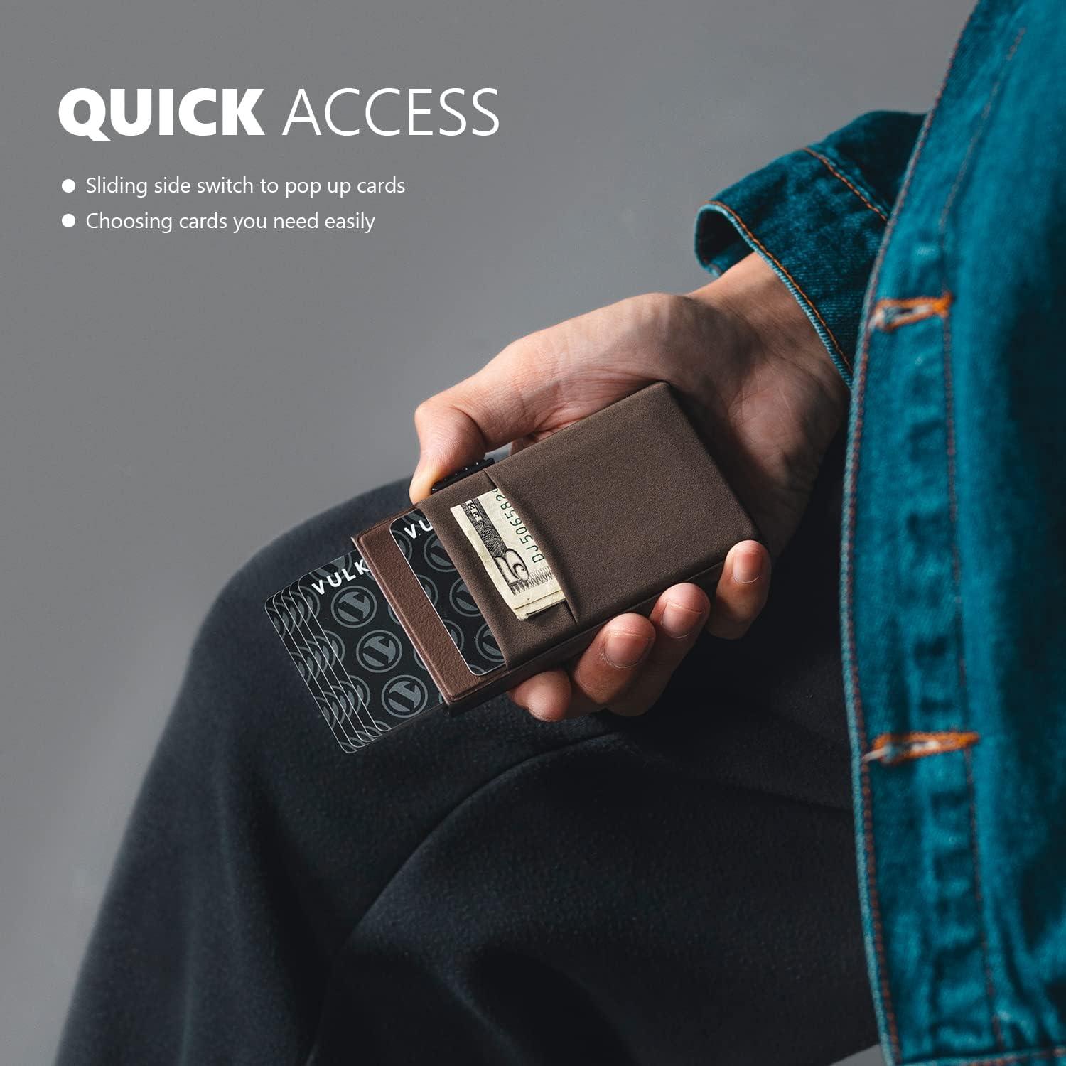 Billetera Minimalista VULKIT con Bloqueo RFID y Soporte EDC