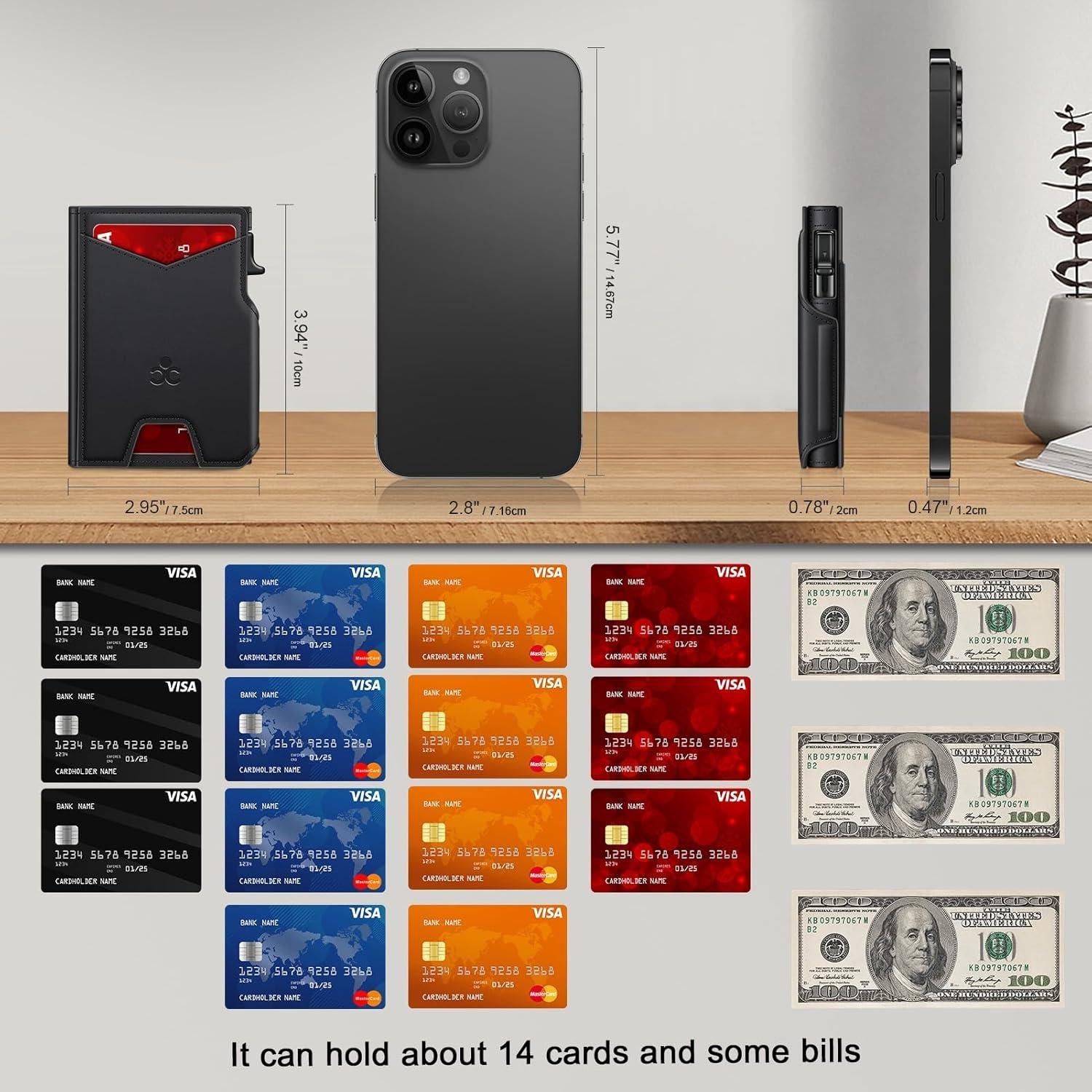 Billetera Minimalista SEMORID con Bloqueo RFID - Negro