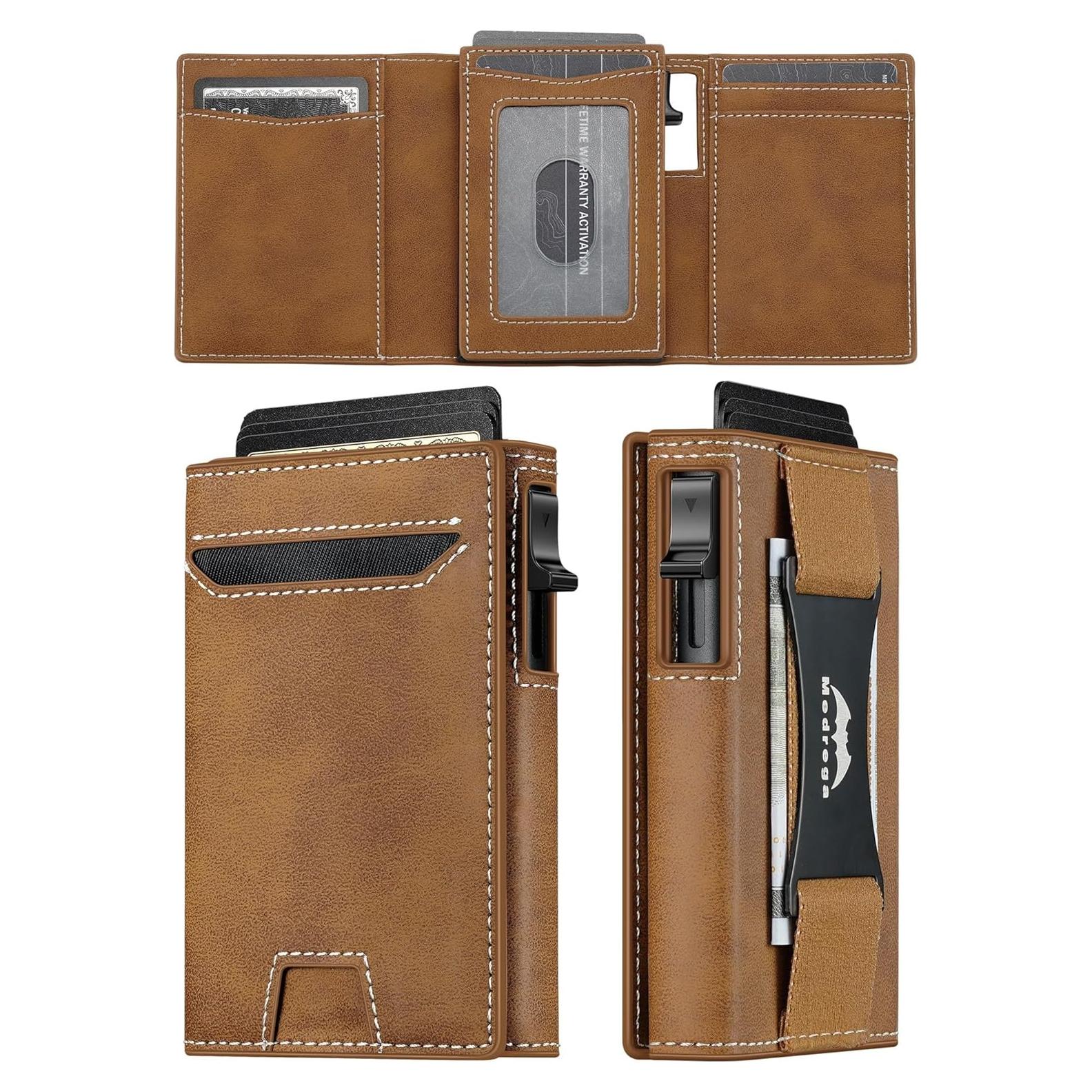 Billetera de Cuero Minimalista para Hombre J005-Smart RFID