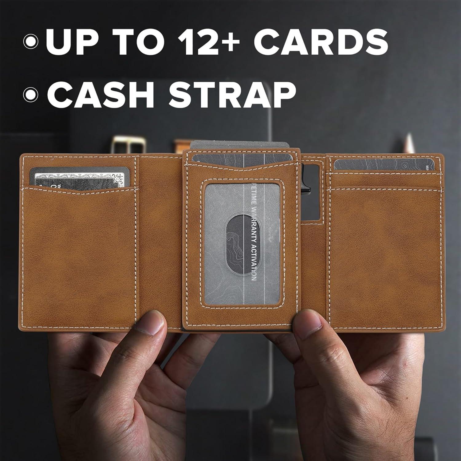 Billetera de Cuero Minimalista para Hombre J005-Smart RFID