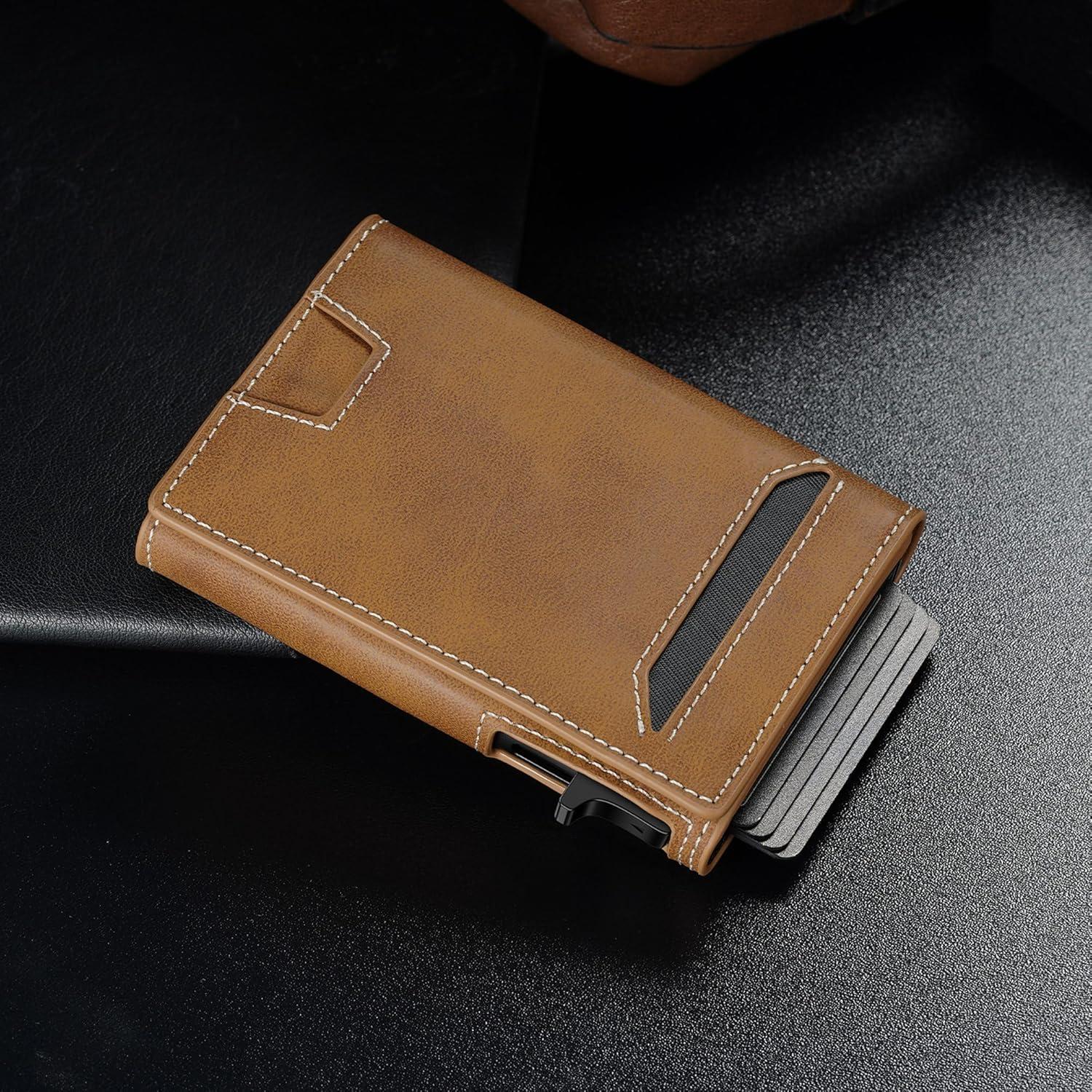 Billetera de Cuero Minimalista para Hombre J005-Smart RFID