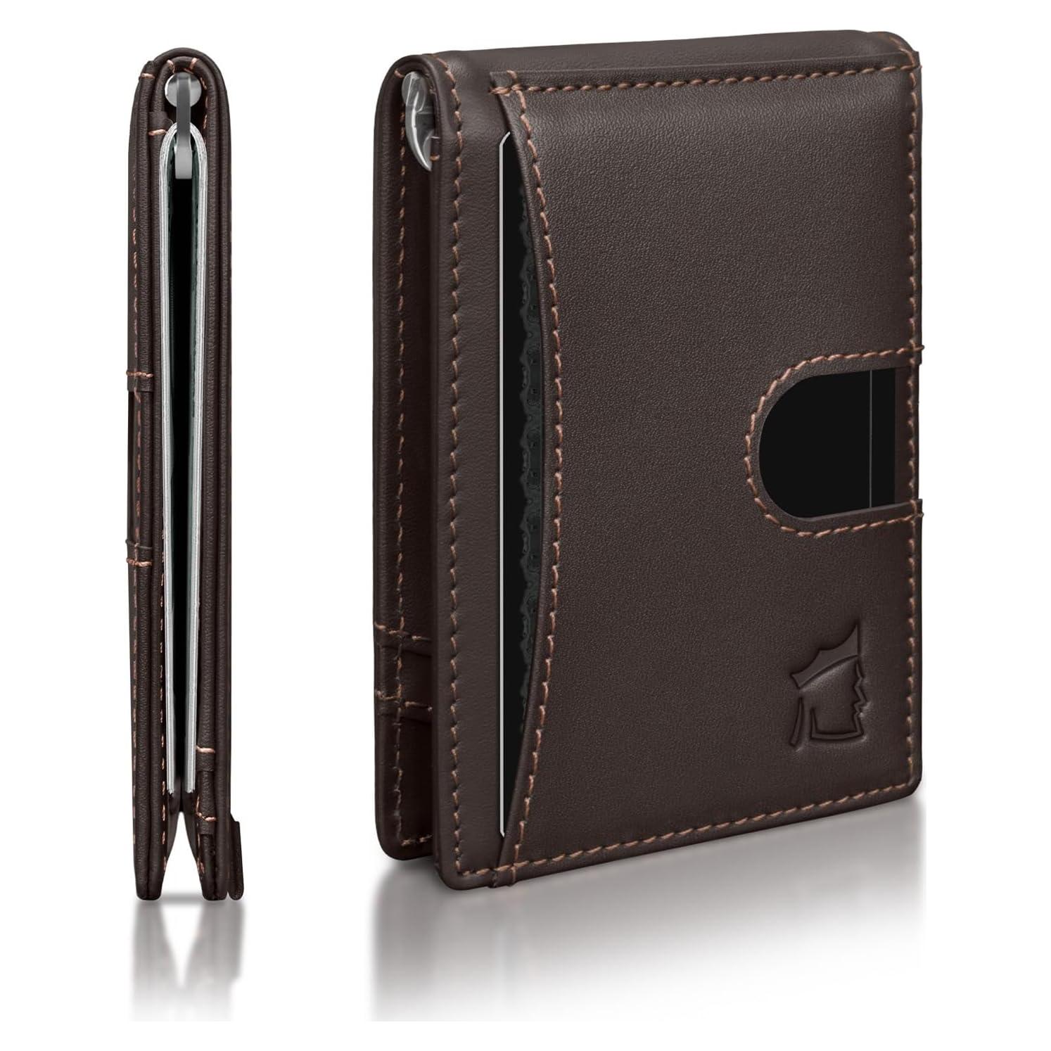 Billetera de Cuero Kingly Cash Clip para Hombres con RFID