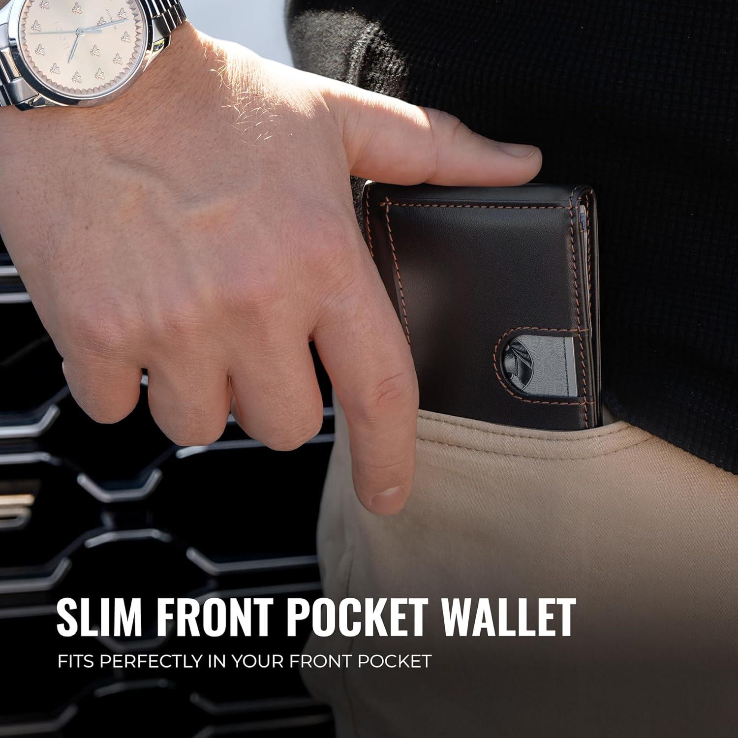 Billetera de Cuero Kingly Cash Clip para Hombres con RFID