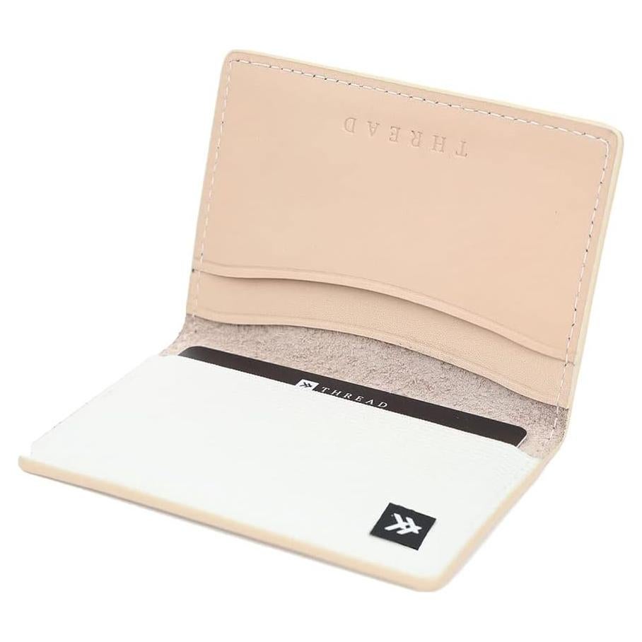 Cartera Bifold Slim Thread Wallets con Bloqueo RFID - Blanco Roto