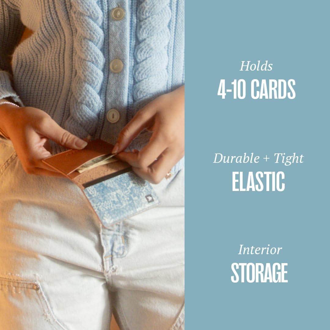 Cartera Bifold Slim Thread Wallets con Bloqueo RFID - Blanco Roto