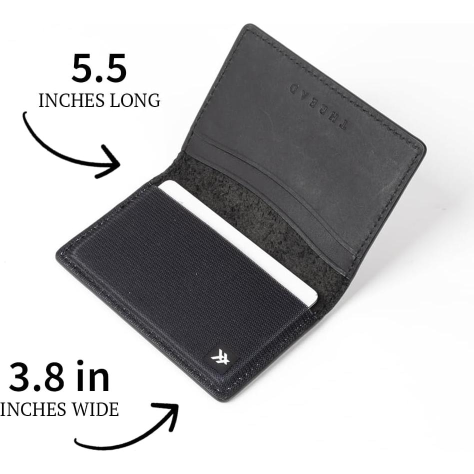 Cartera Bifold Slim Thread Wallets con Bloqueo RFID - Blanco Roto