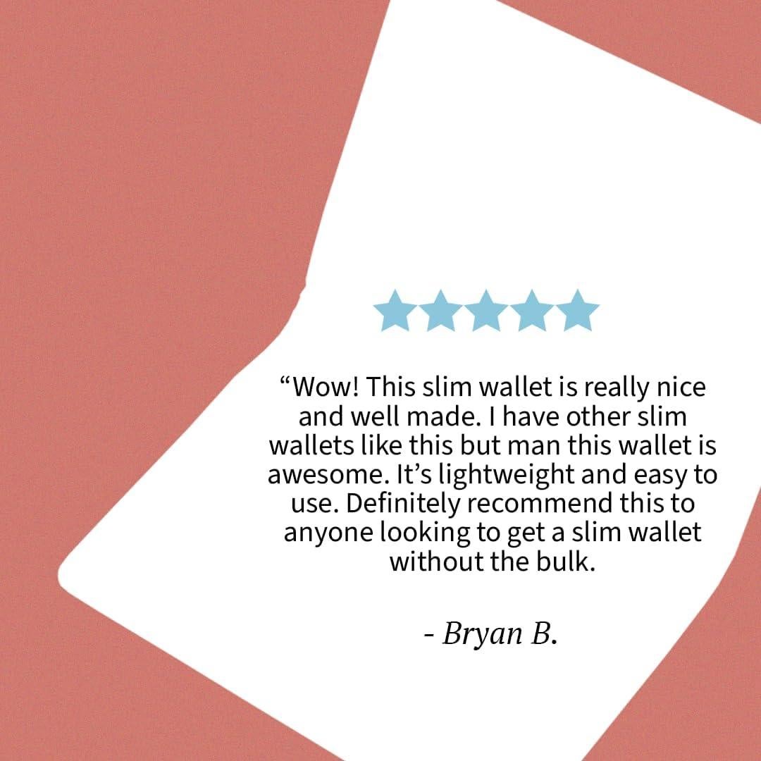 Cartera Bifold Slim Thread Wallets con Bloqueo RFID - Blanco Roto