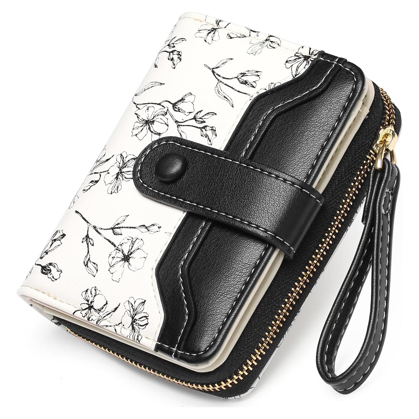 Cartera GAEKEAO Mujer Slim RFID Cuero Floral 11.5x9.5cm