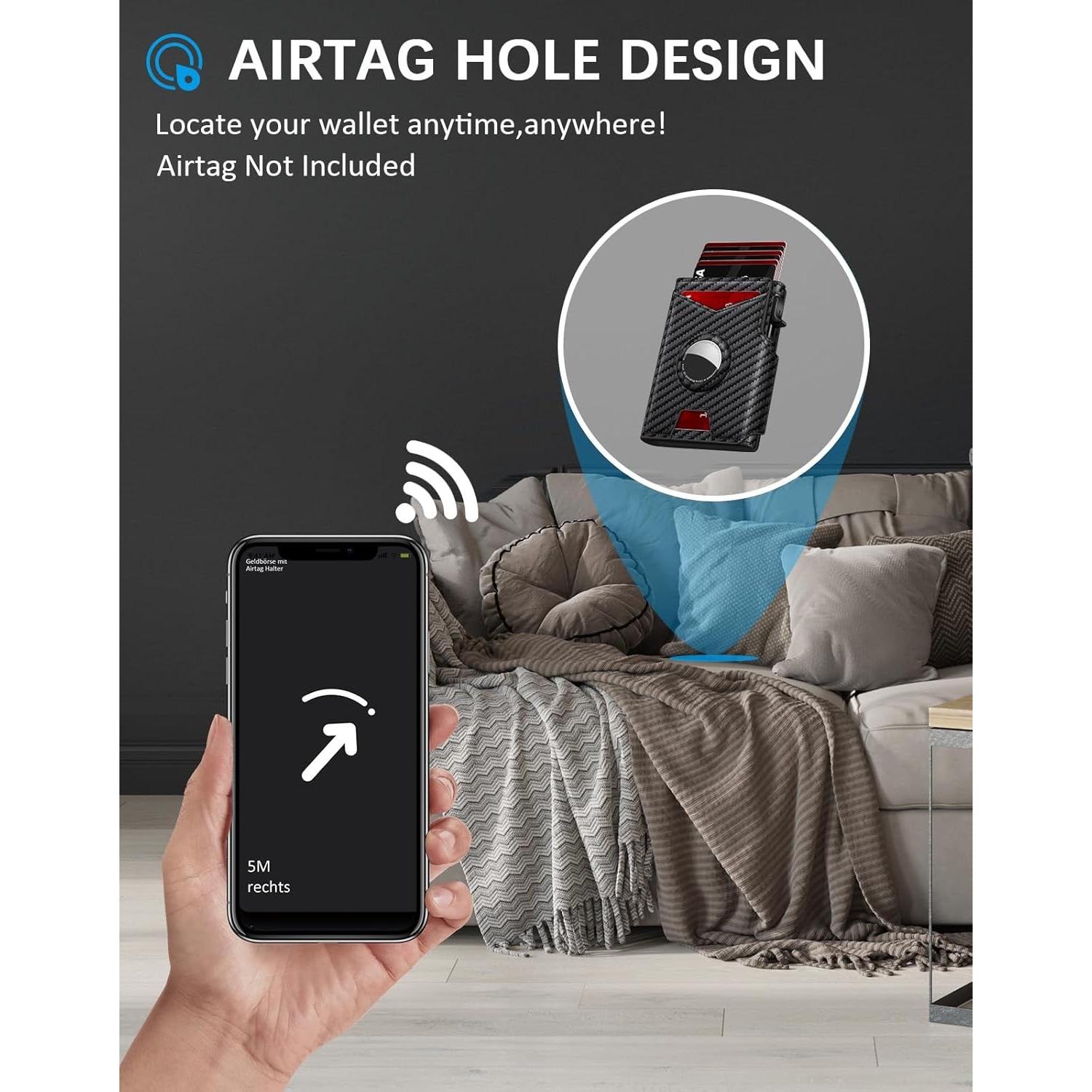 Billetera Slim Minimalista IITRRS para Hombres con Airtag y RFID