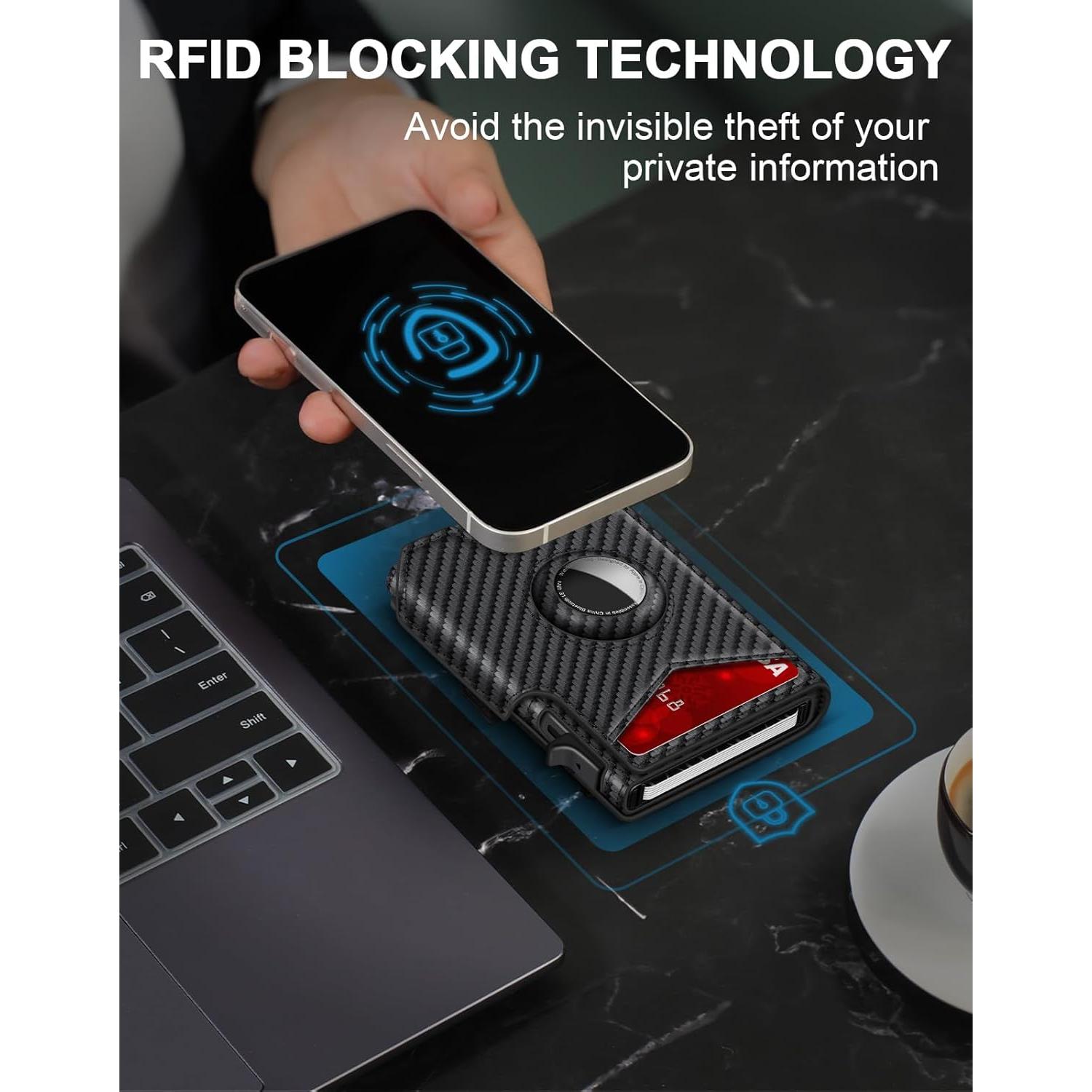 Billetera Slim Minimalista IITRRS para Hombres con Airtag y RFID