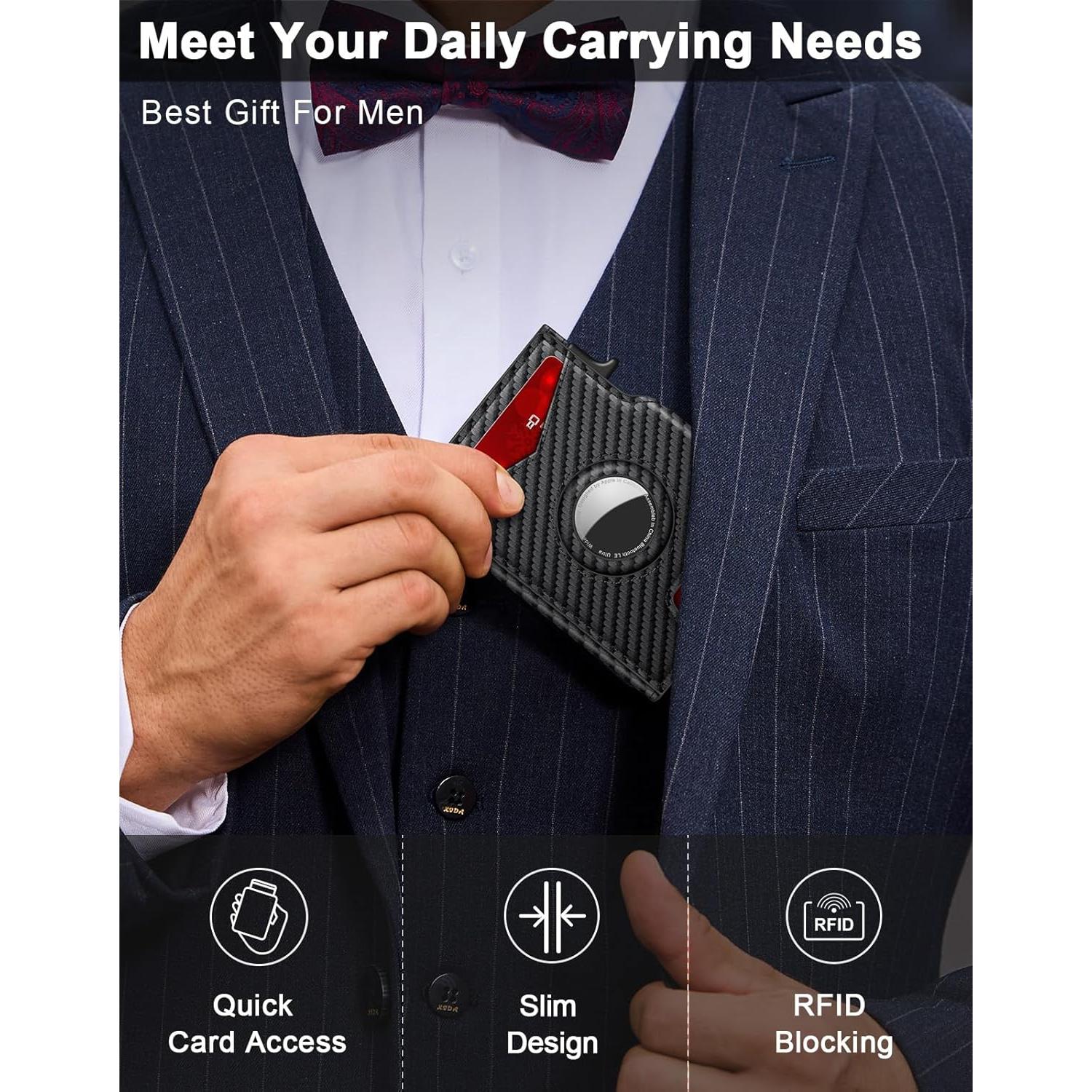 Billetera Slim Minimalista IITRRS para Hombres con Airtag y RFID