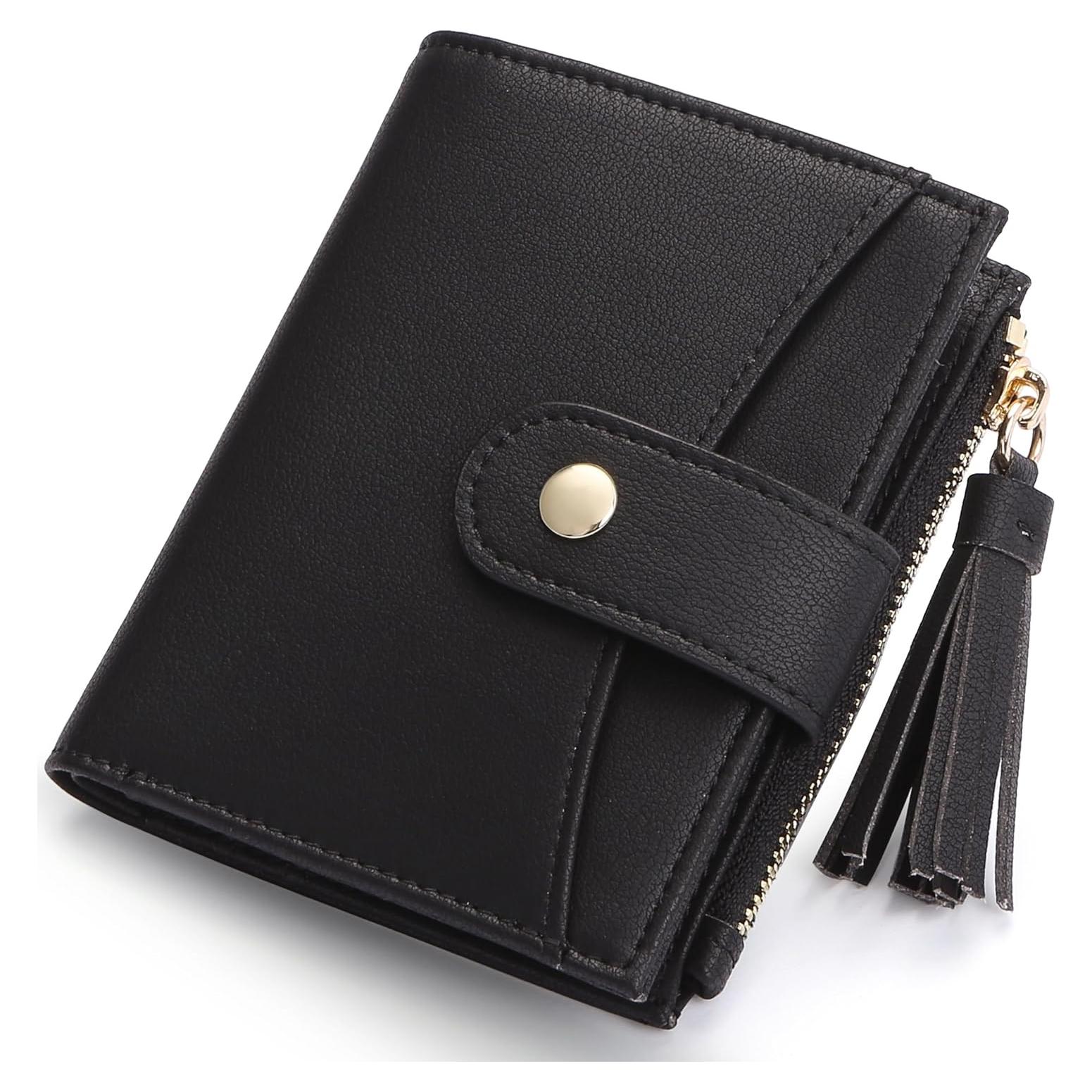 Billetera Pequeña YIIJAY para Mujeres con Bloqueo RFID - Negro