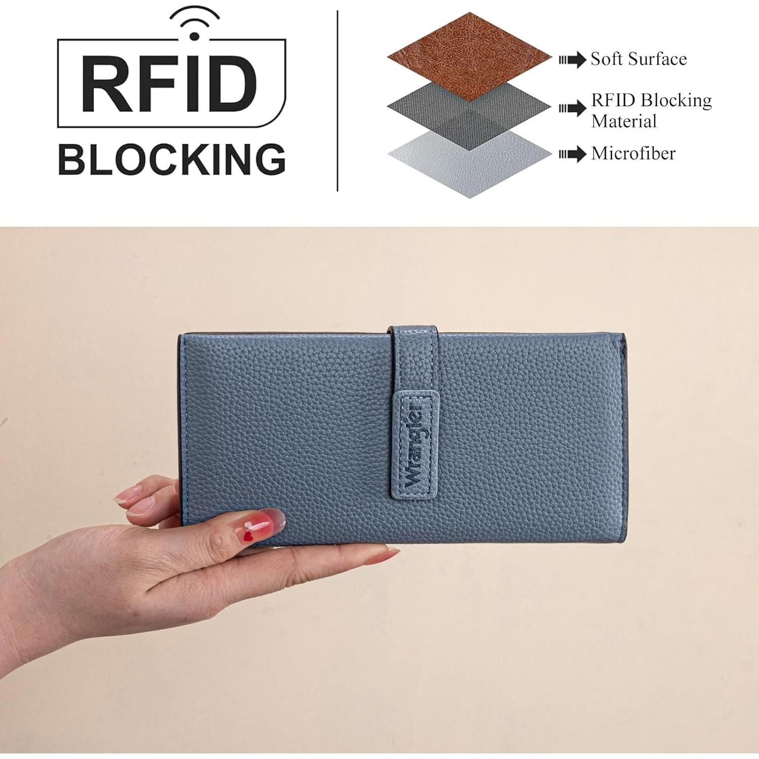 Cartera Bifold para Mujeres X Wrangler con Bloqueo RFID 19.8x9.1cm