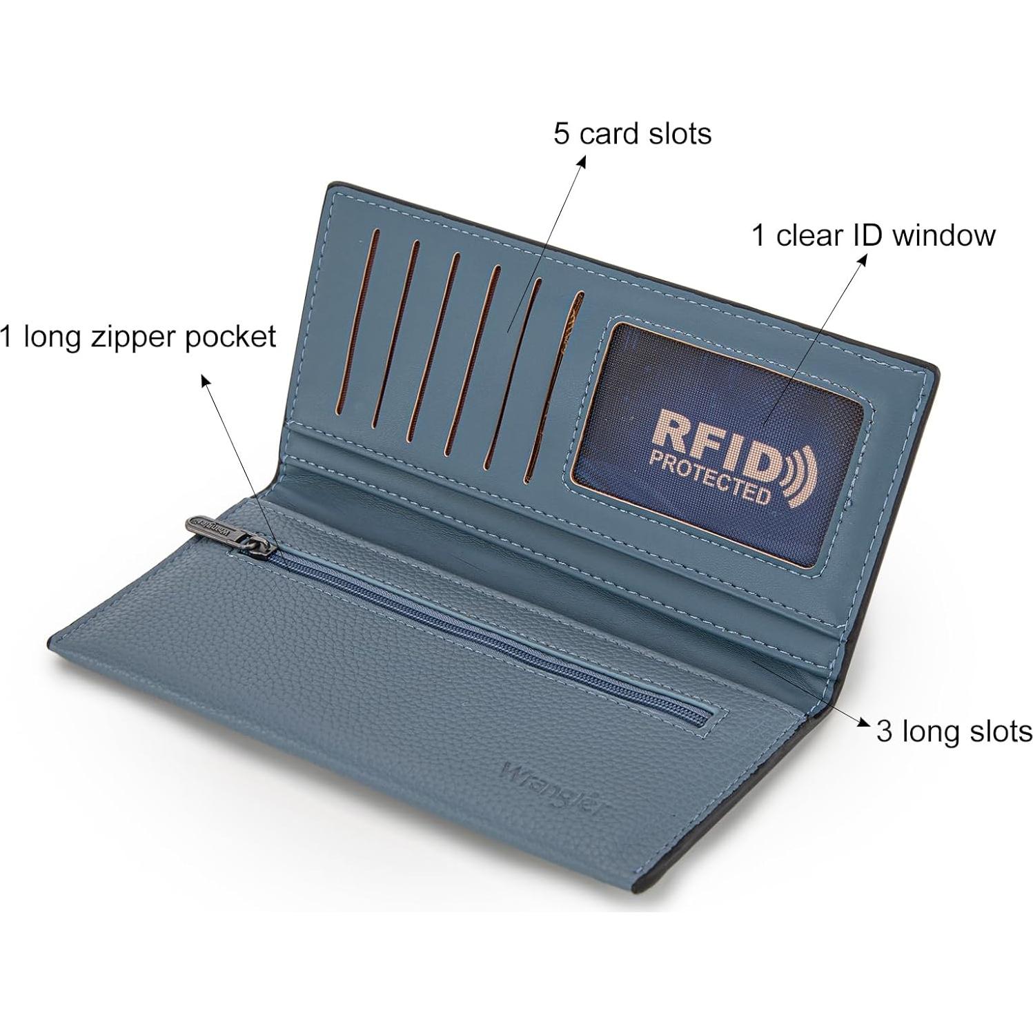 Cartera Bifold para Mujeres X Wrangler con Bloqueo RFID 19.8x9.1cm