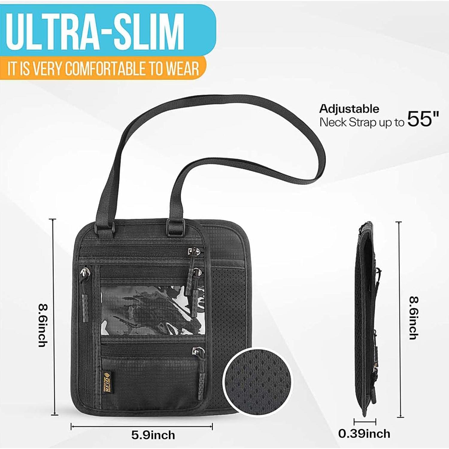 Portafolios de Pasaporte TOPBAG Phnp con Bloqueo RFID Negro