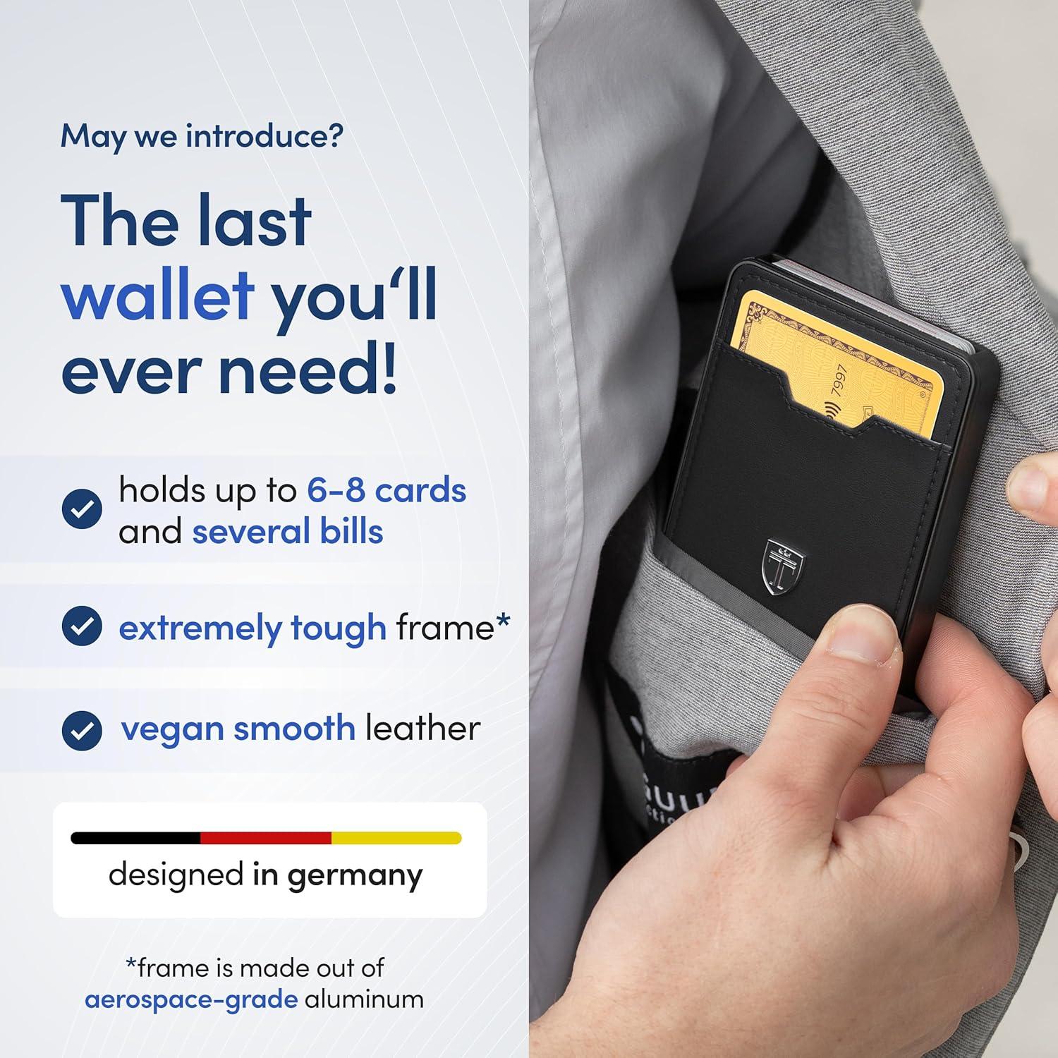 Cartera Minimalista Travando Swype para Hombres RFID Negro