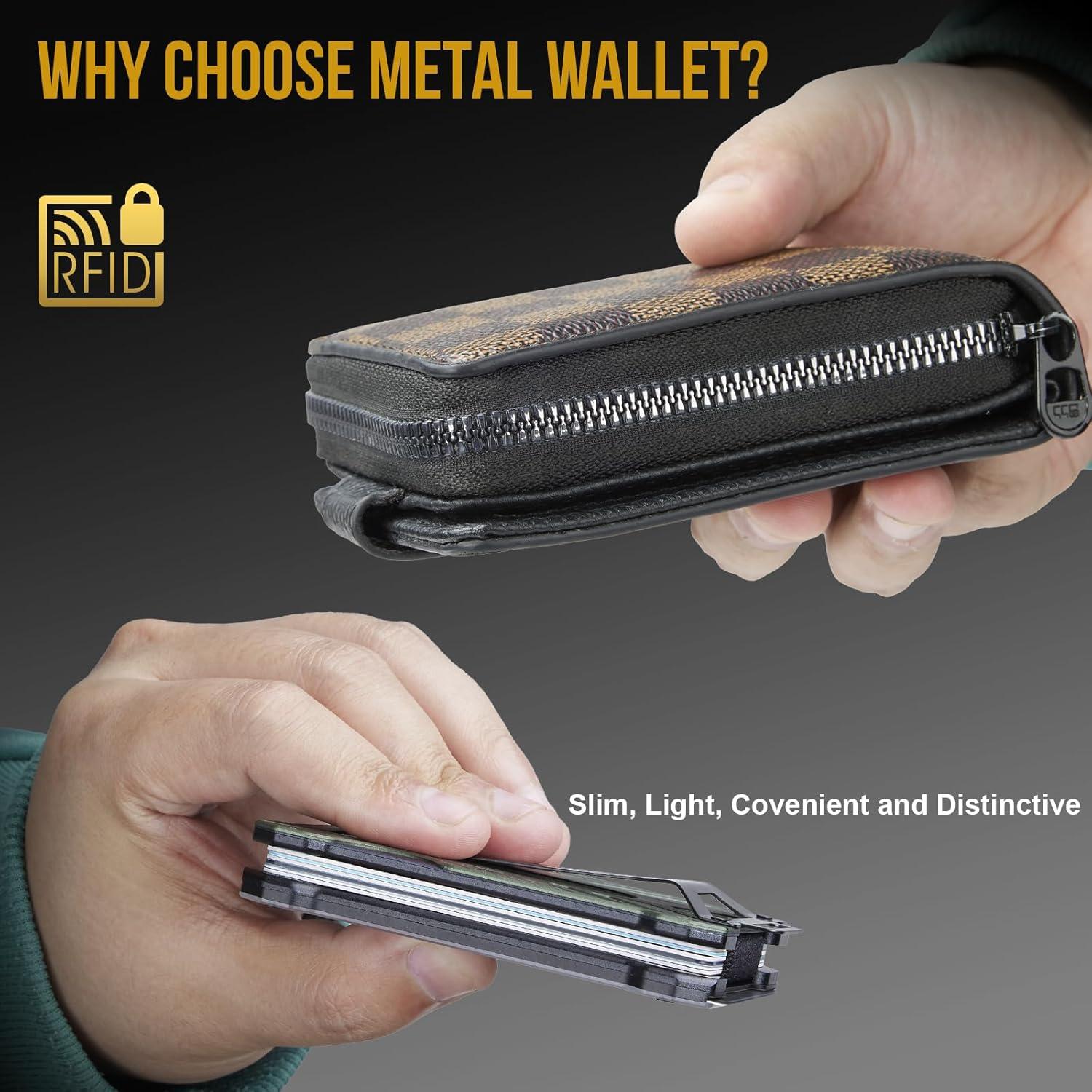 Cartera Táctica Minimalista RFID 1T Verde con Clip de Dinero