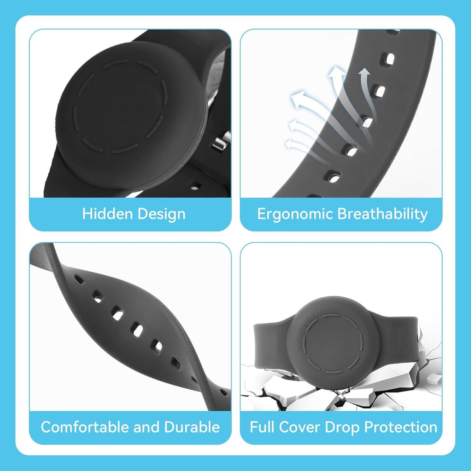 Pulsera Air-Tag Impermeable AOYYUBK para Niños - Ajustable 12.7-16.5 cm