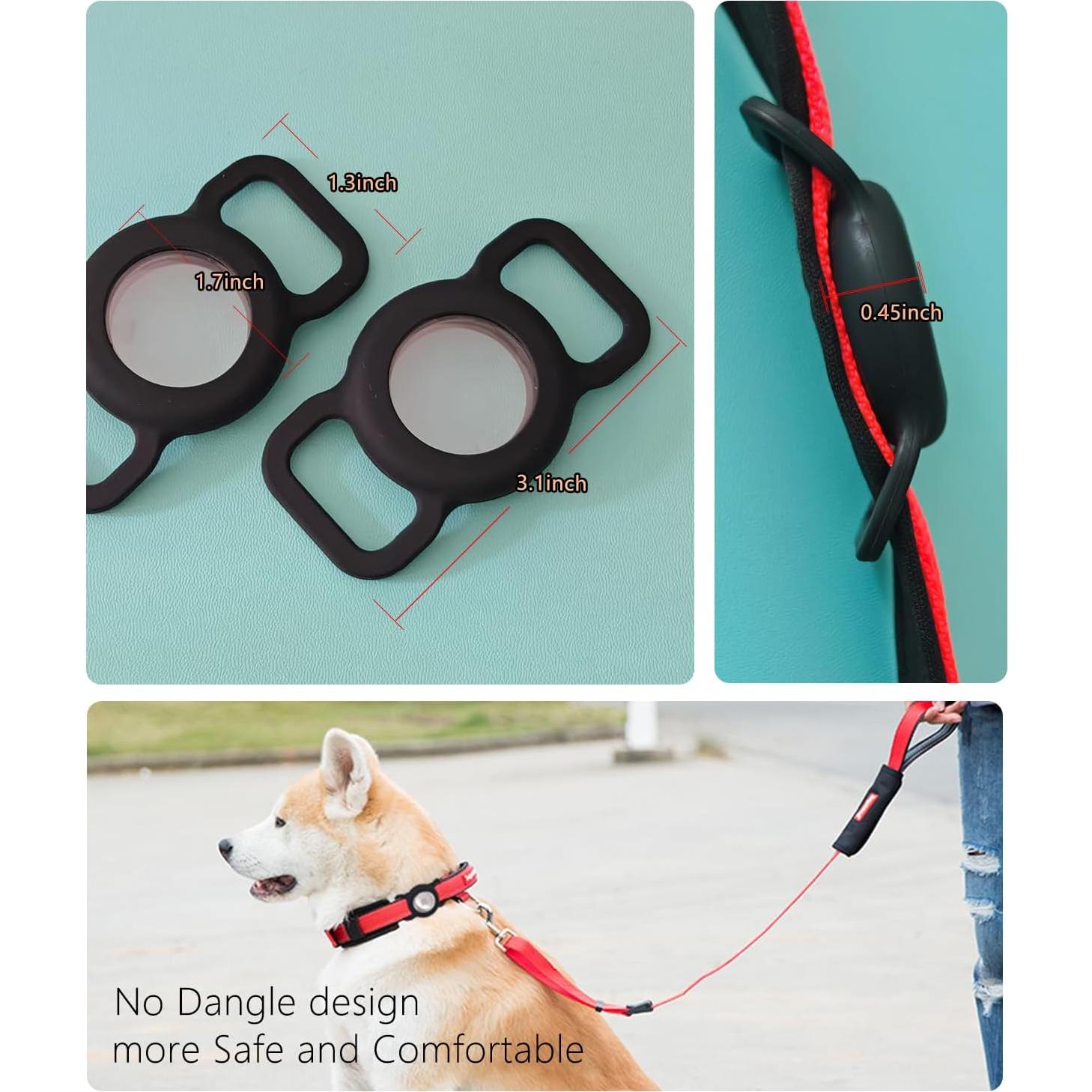 Soporte para Collar de Perro ZYRAPRO AirTag Impermeable 2 Pcs