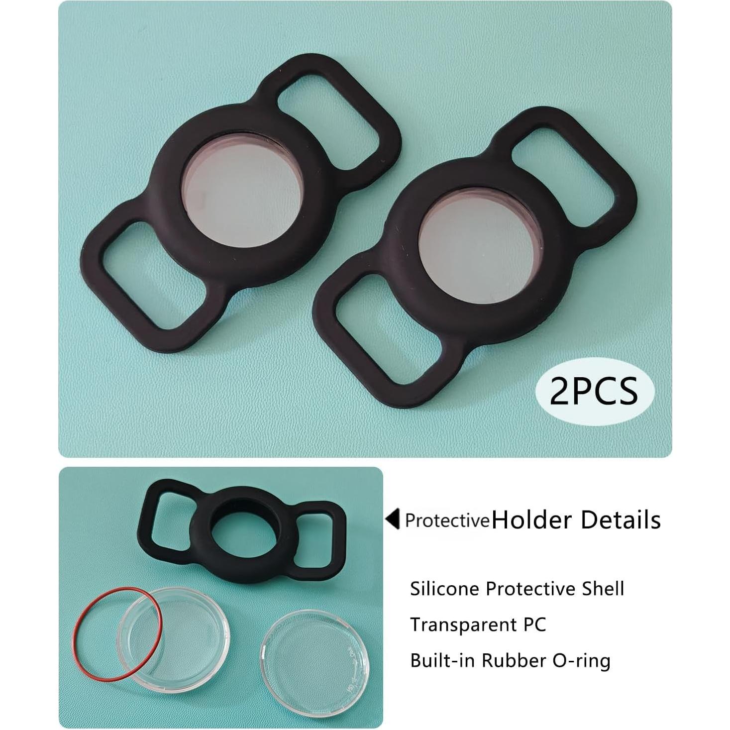 Soporte para Collar de Perro ZYRAPRO AirTag Impermeable 2 Pcs