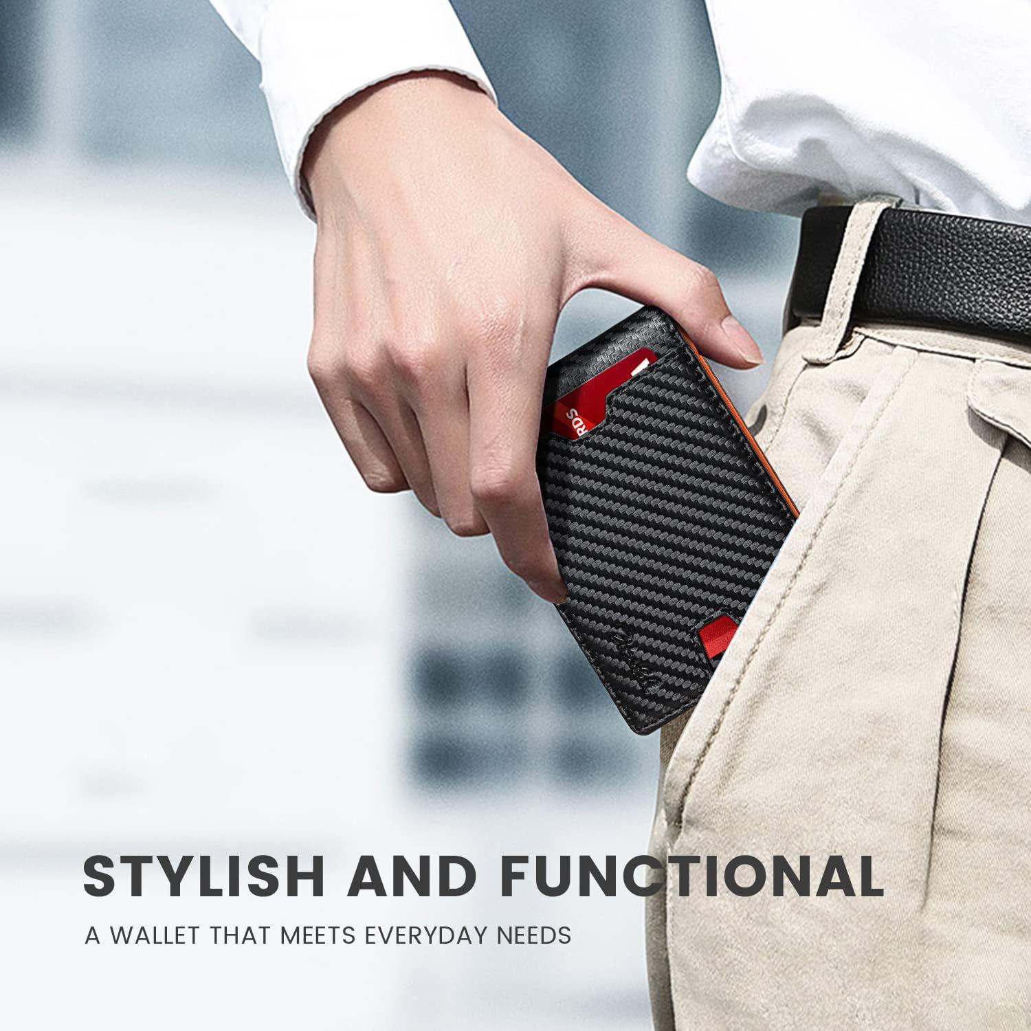 Billetera Slim de Cuero Zitahli con Bloqueo RFID para Hombres