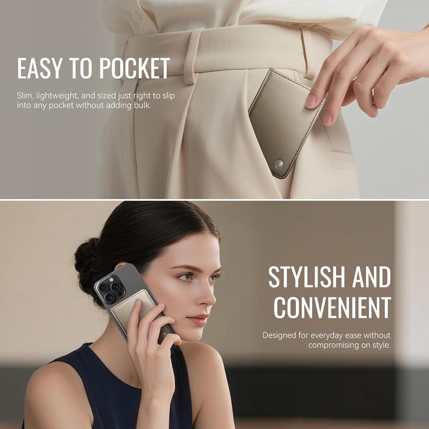 Billetera delgada RFID ZipFoldy Titanio para Hombres y Mujeres