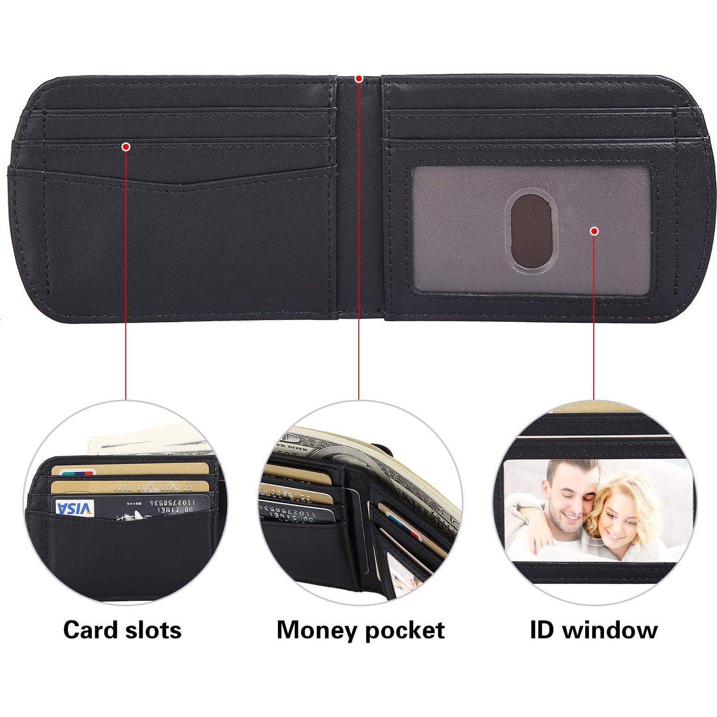 Billetera Bifold Cuero Italiano Polare con Bloqueo RFID Hombre