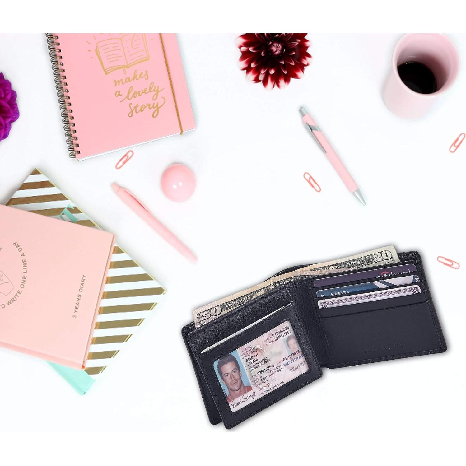 Billetera Bifold Cochoa Hombre Cuero Genuino Negro NAPA RFID