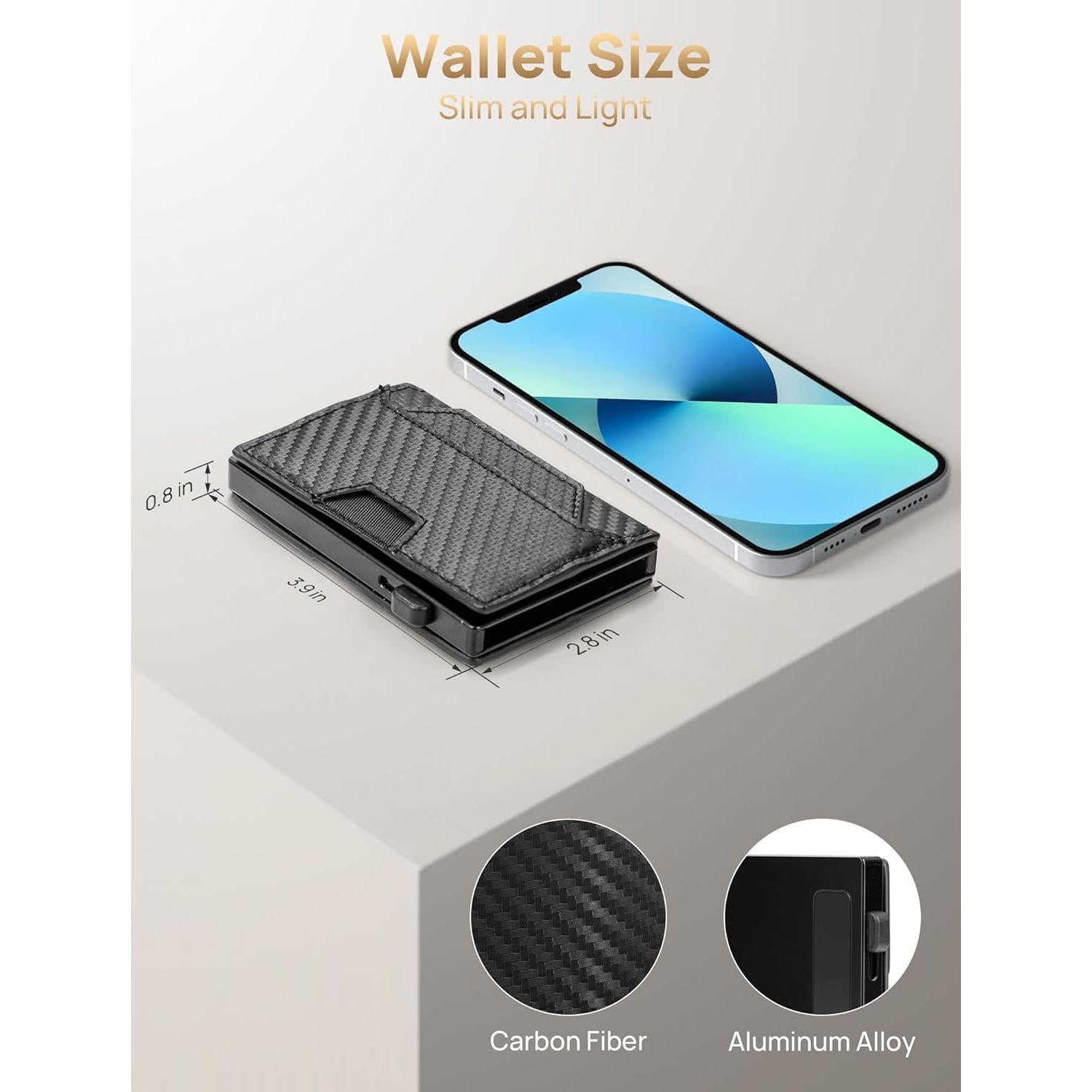 Billetera Minimalista Gliship con Bloqueo RFID y Clip de Dinero