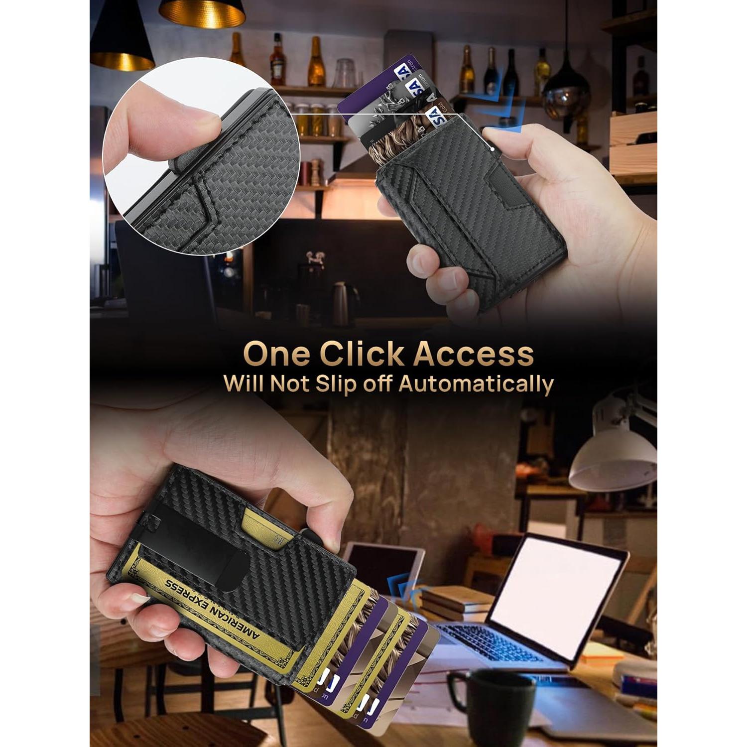 Billetera Minimalista Gliship con Bloqueo RFID y Clip de Dinero