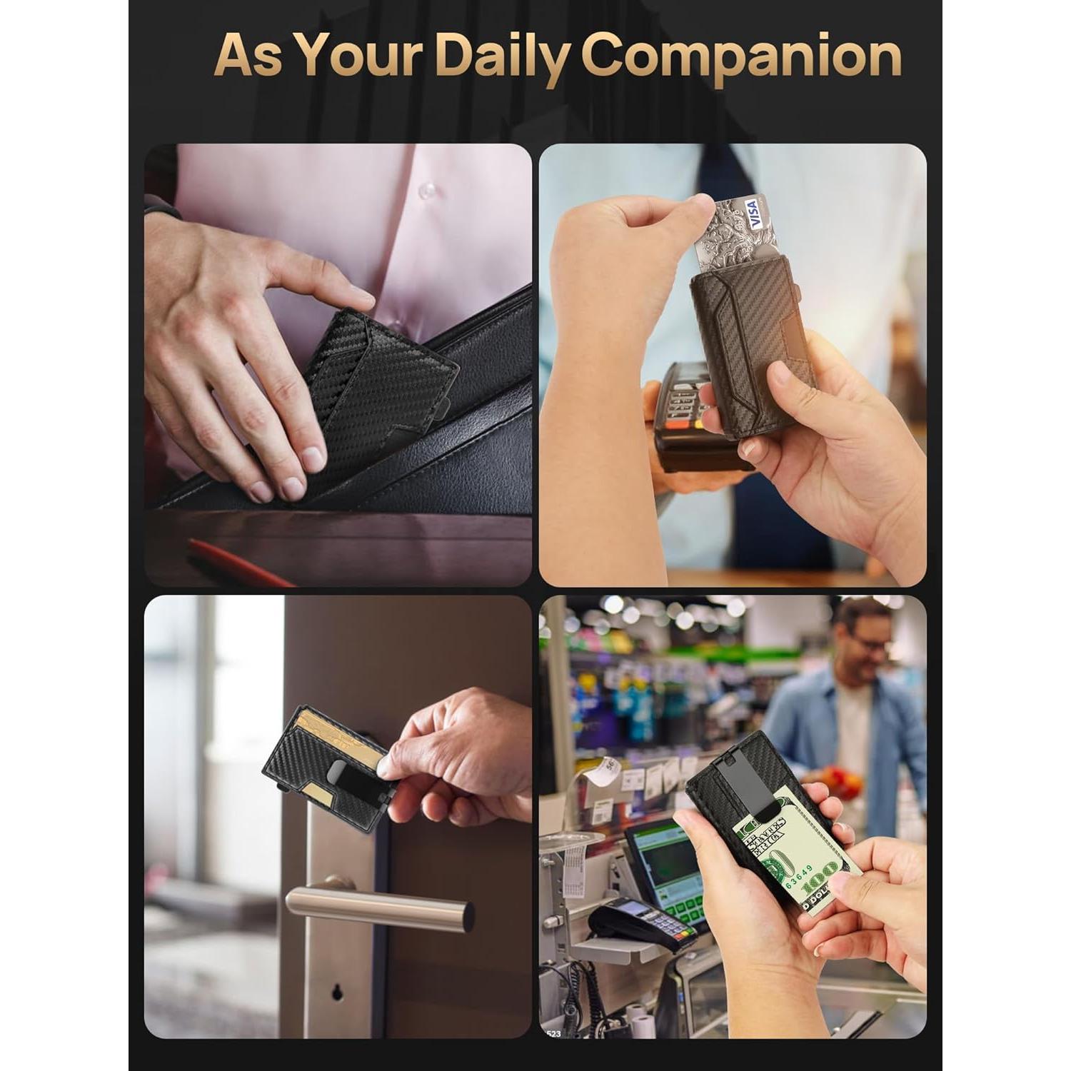 Billetera Minimalista Gliship con Bloqueo RFID y Clip de Dinero