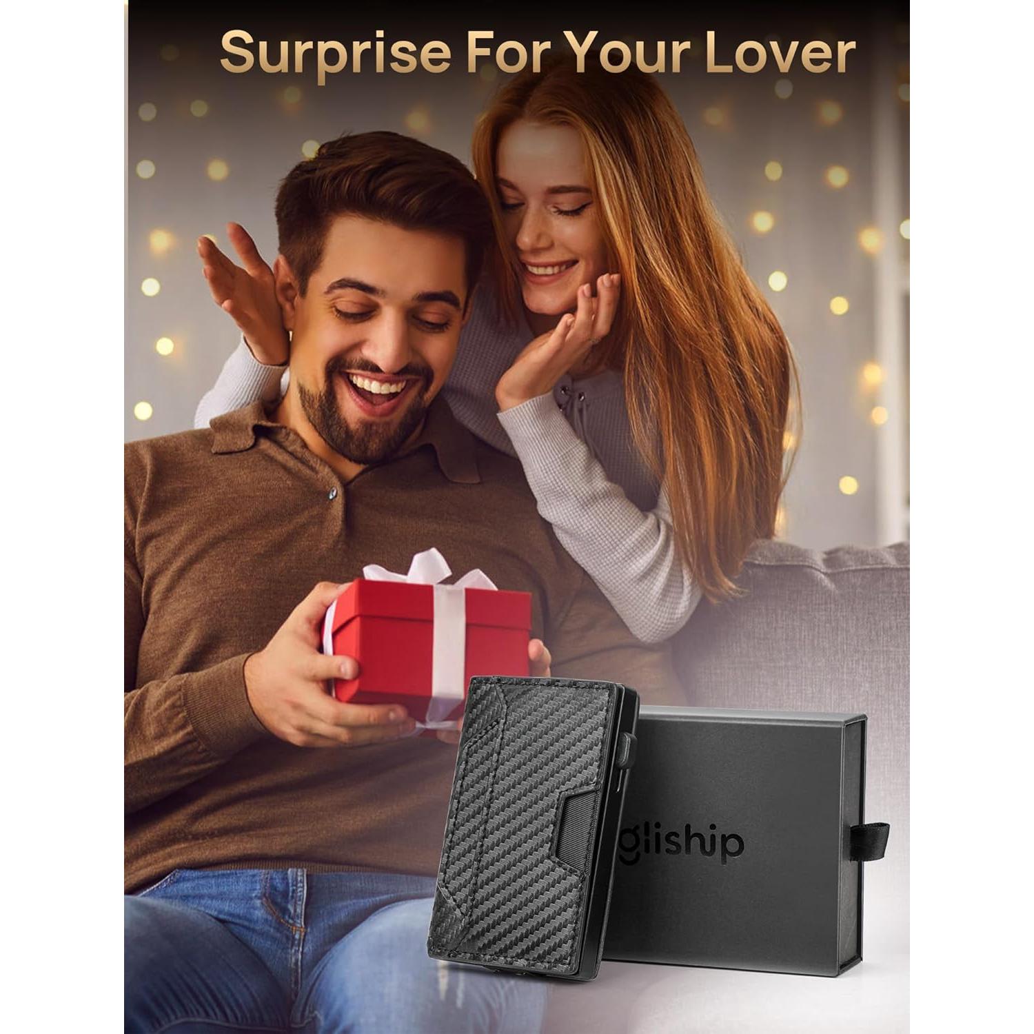 Billetera Minimalista Gliship con Bloqueo RFID y Clip de Dinero