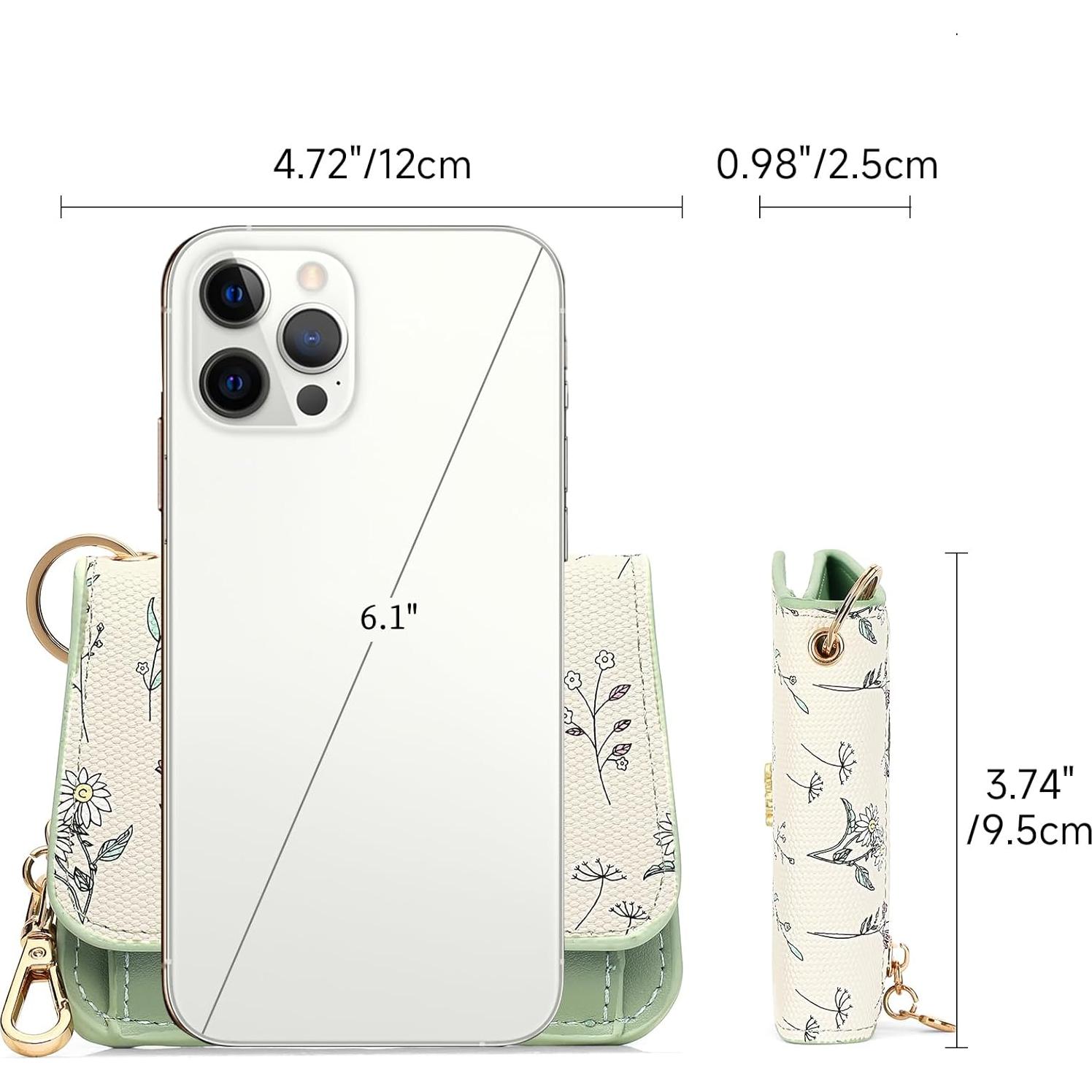 Cartera GAEKEAO Pequeña para Mujeres con Bloqueo RFID Verde